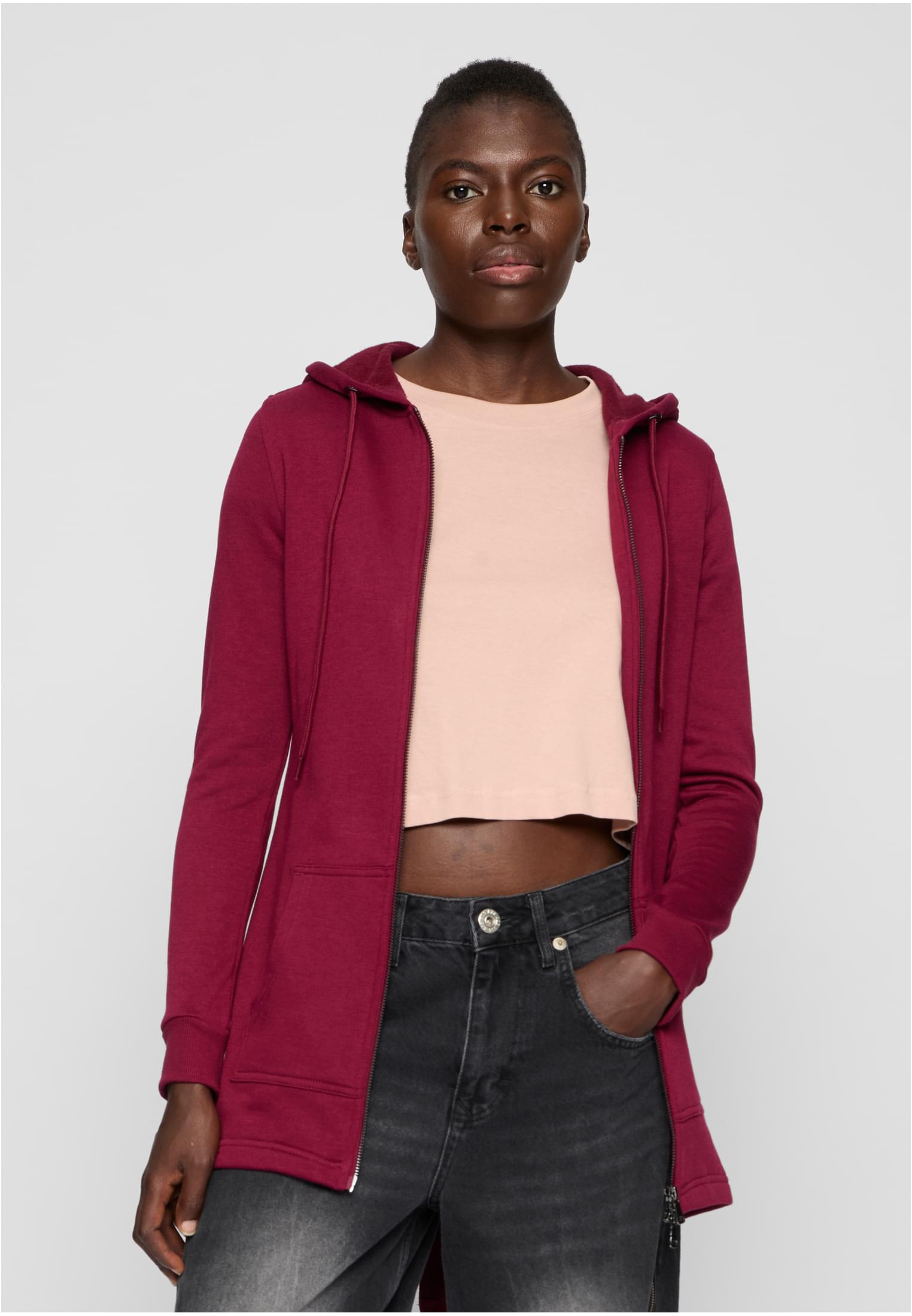 Women's Sweat Parka Burgundy