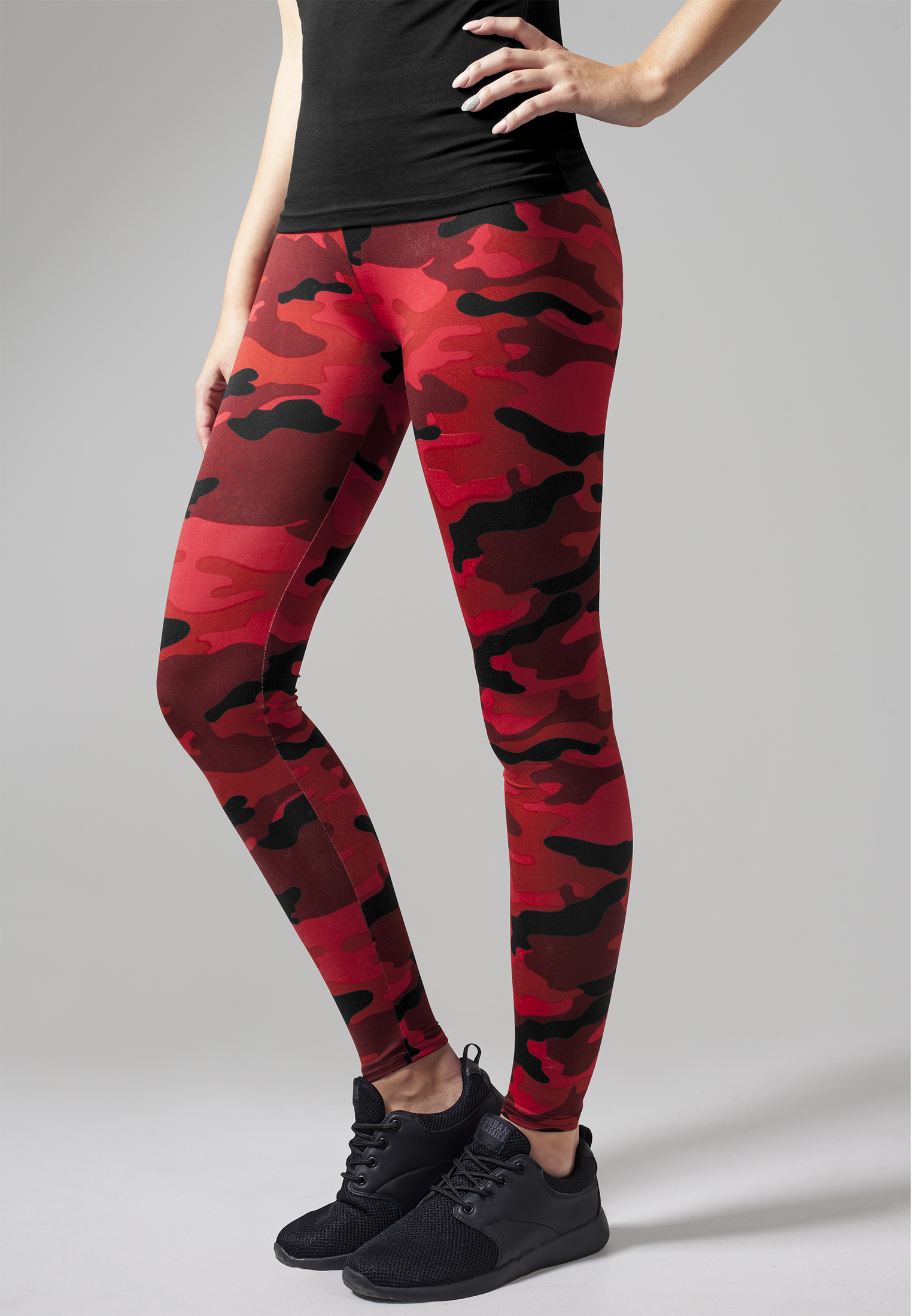 Womens red camo leggings