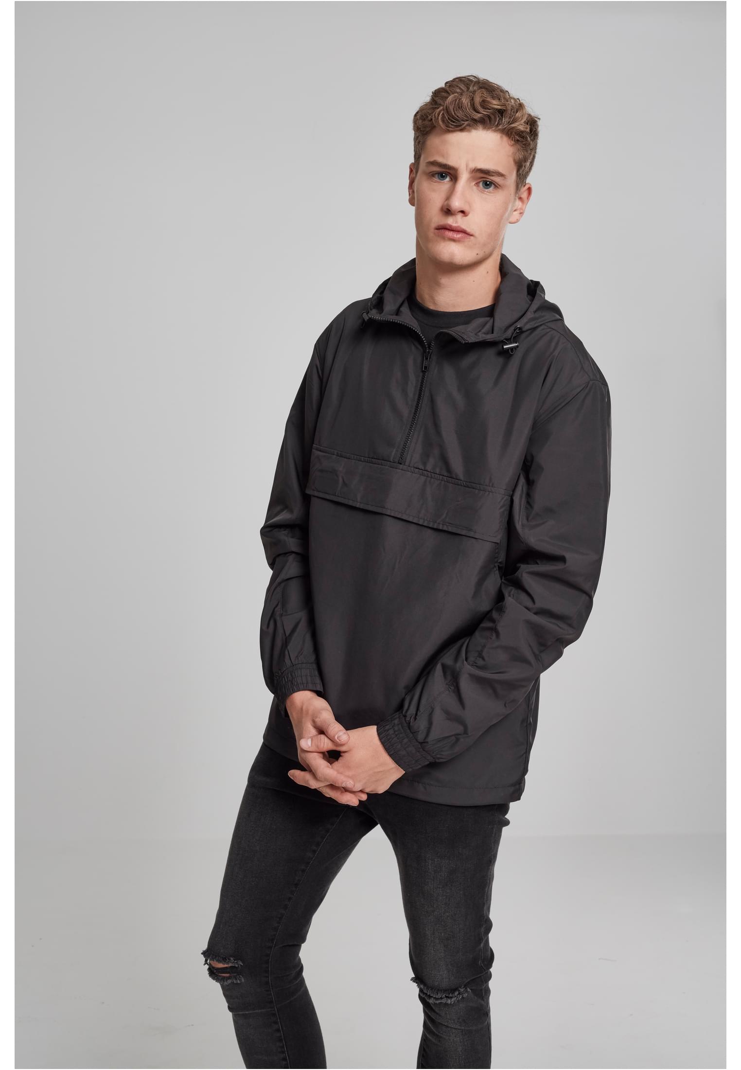 De bază Pull Over Jacket negru