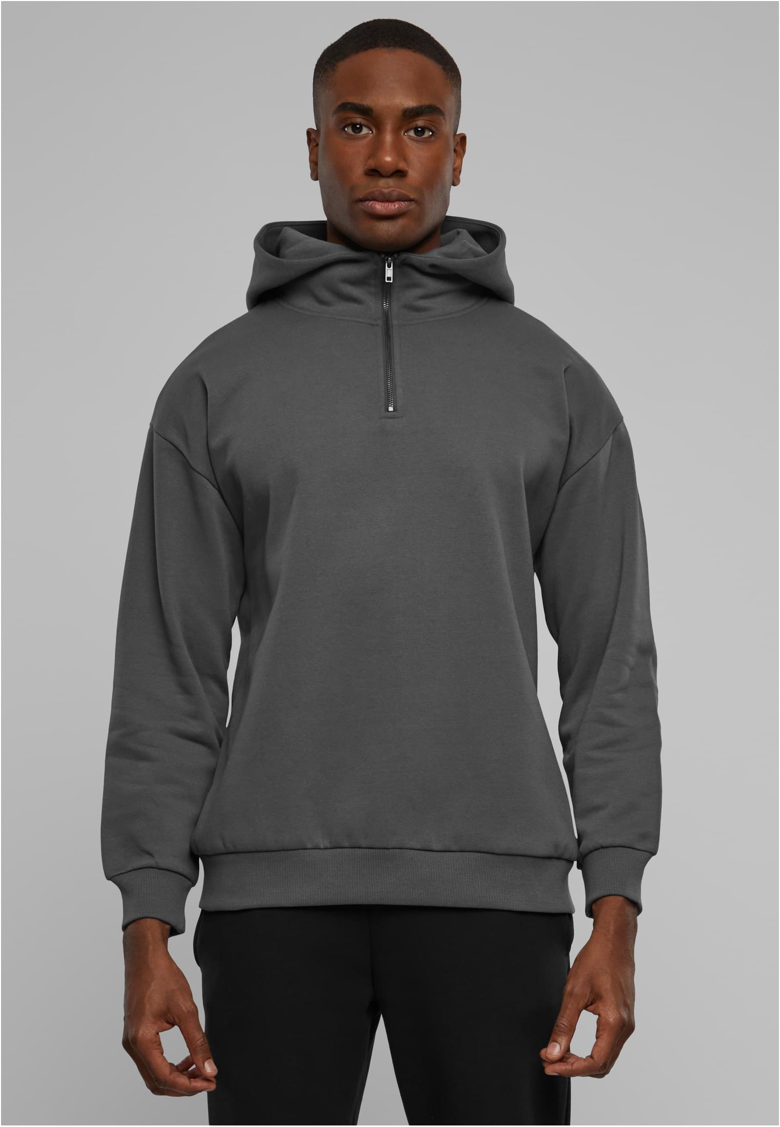 Men&#039;s Zipped High Neck Sweatshirt Grey