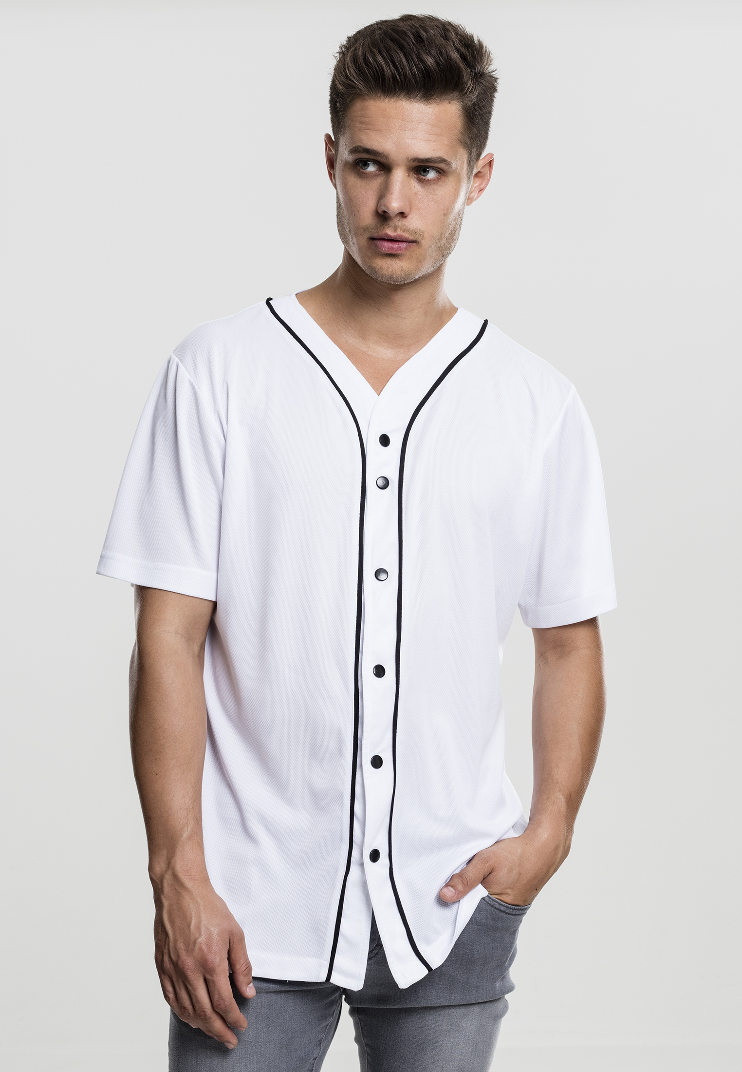 Baseball Mesh Jersey WHT / BLK