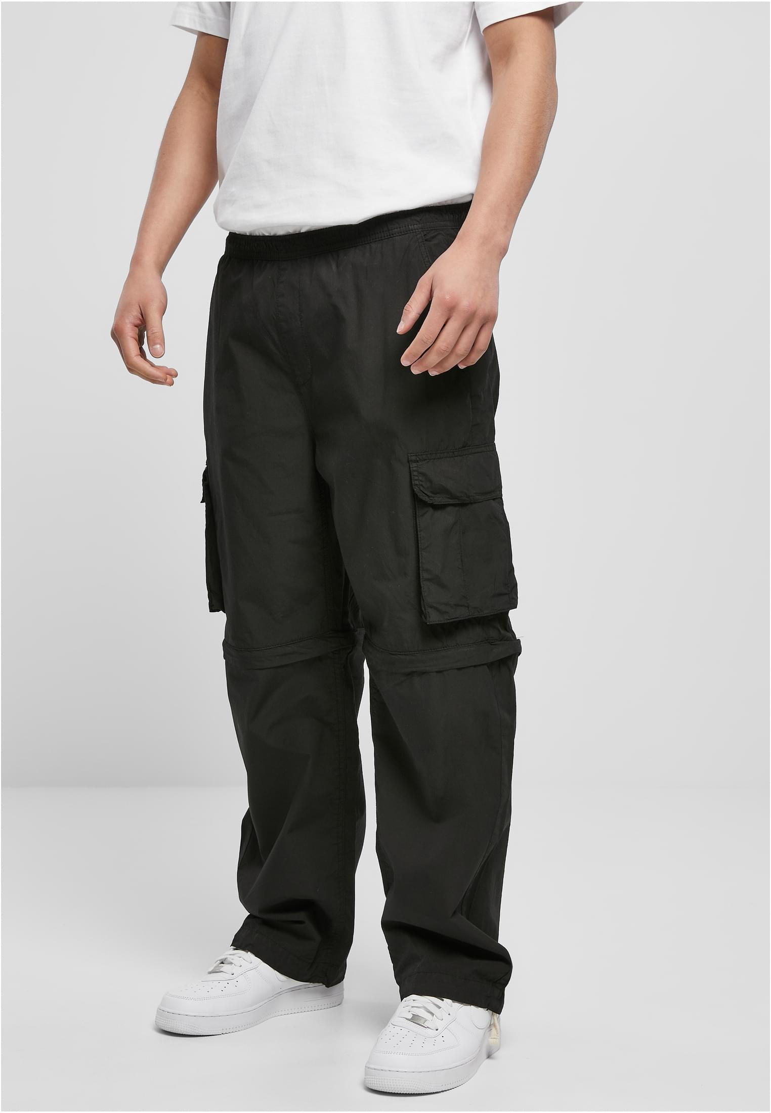 Zipper trousers black