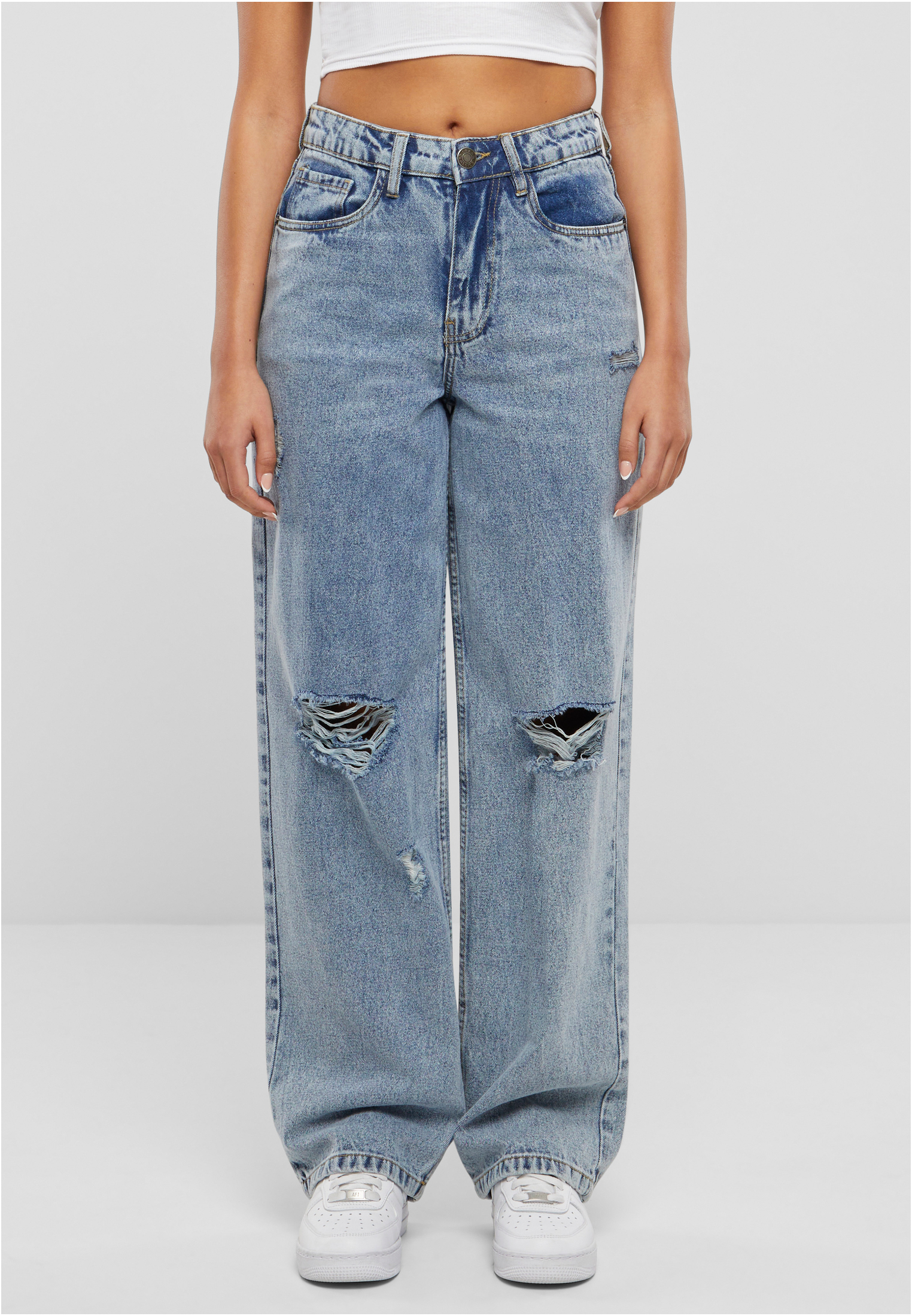 Women&#039;s jeans Distressed 90&#039;s light blue washed