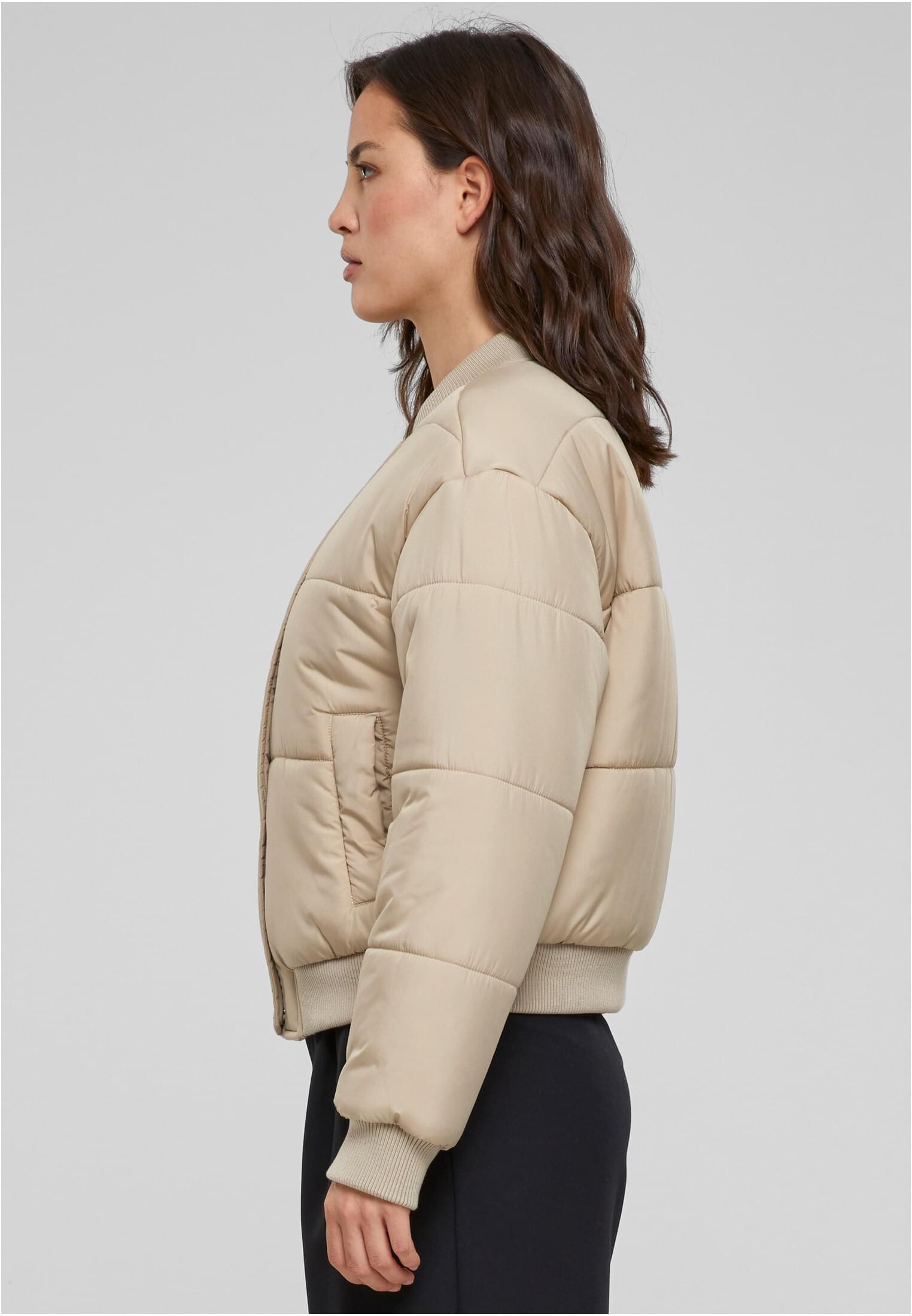 Women's bomber jacket Puffer Blouson beige