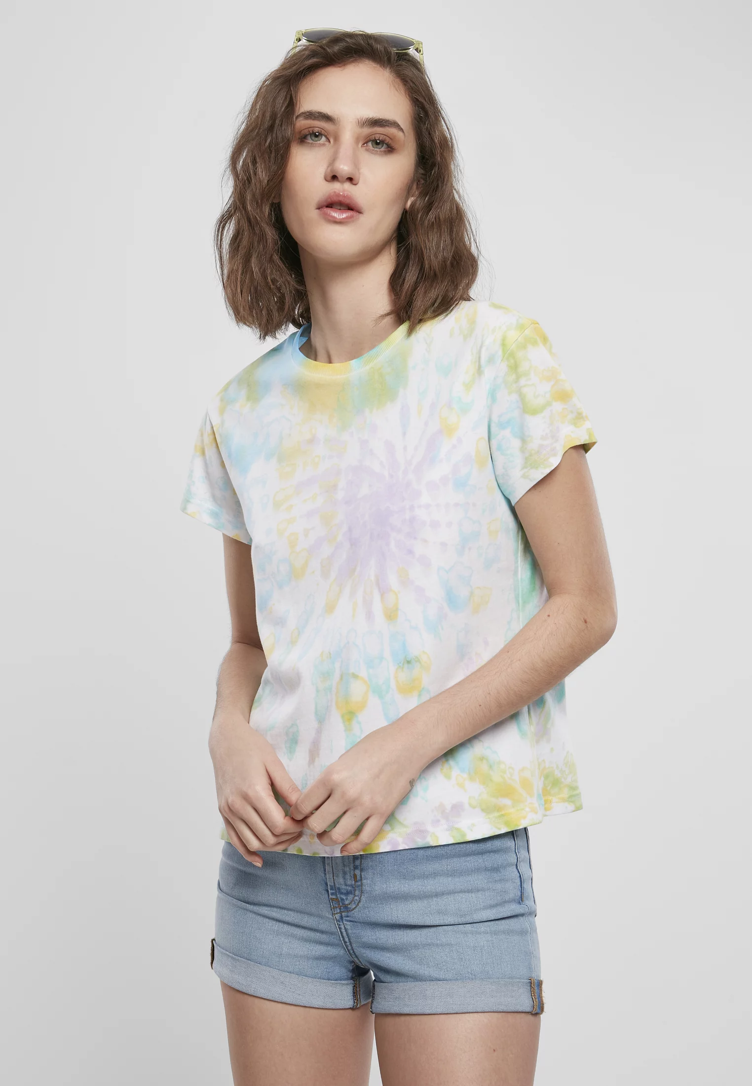 Doamnelor Tie Dye Prietenul Tee Pastel