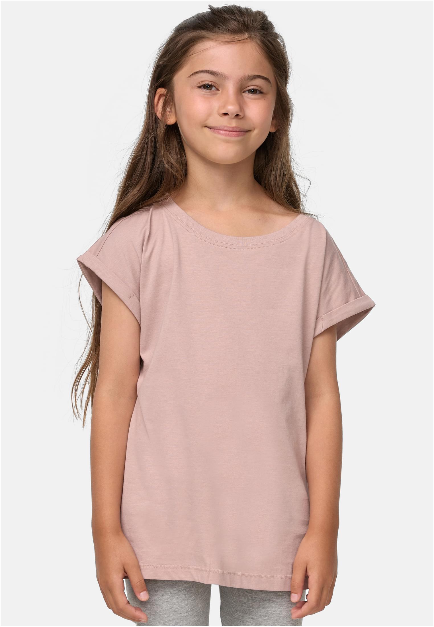 Girls' organic T-shirt with extended shoulder dukrose