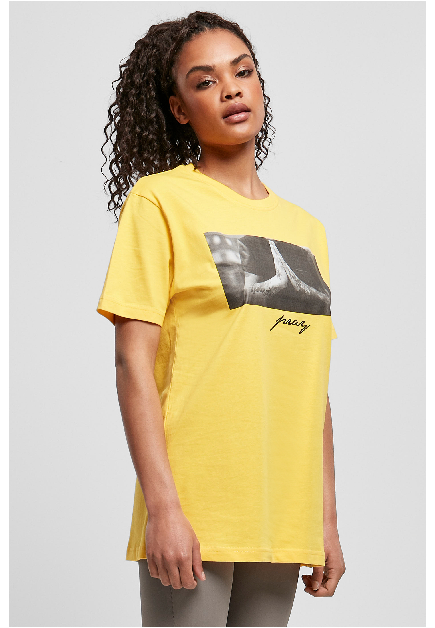 Women's T-shirt Pray yellow
