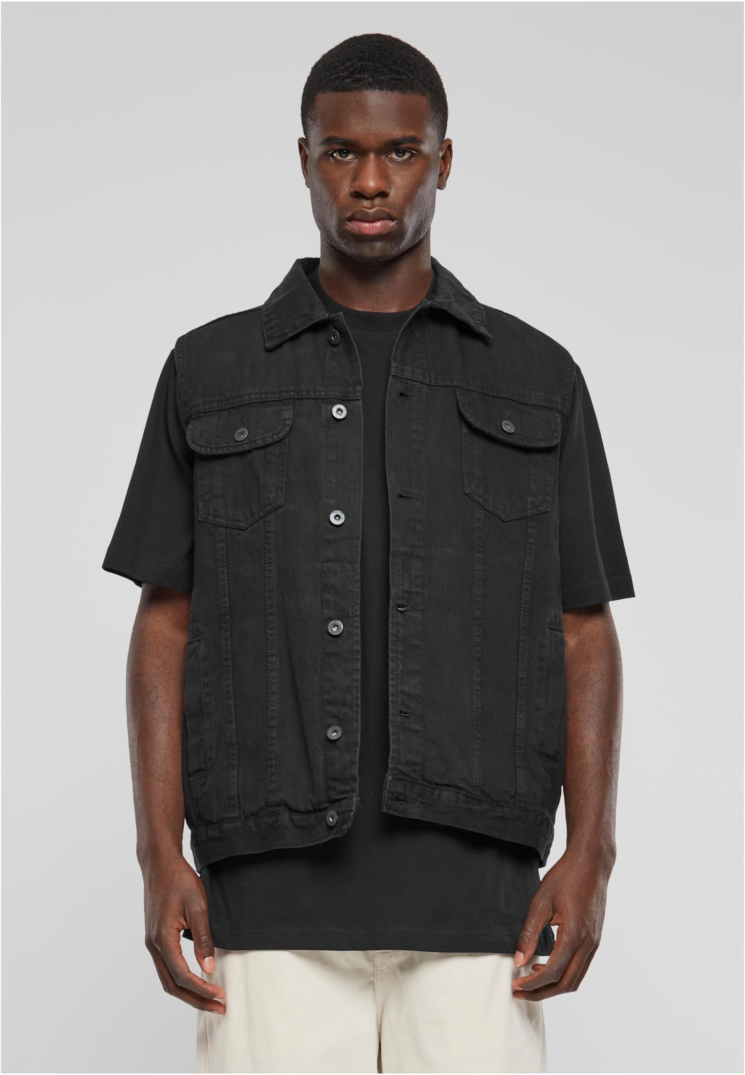 Denim vest black dark