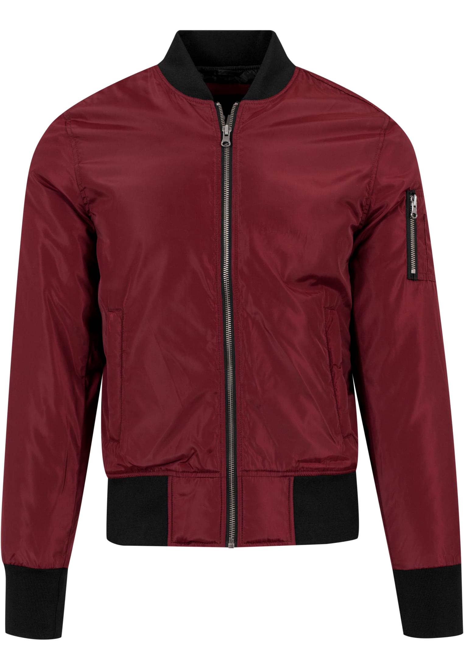 2-Tone Bomber Jacket burgundy / negru