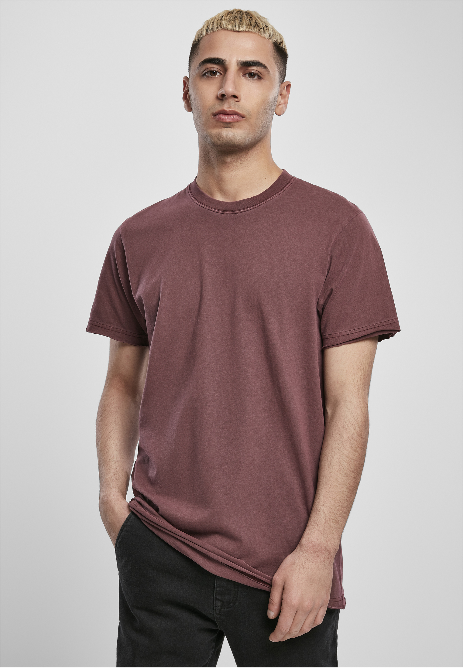 Open Edge Pigment Dyed Basic Tee Cherry