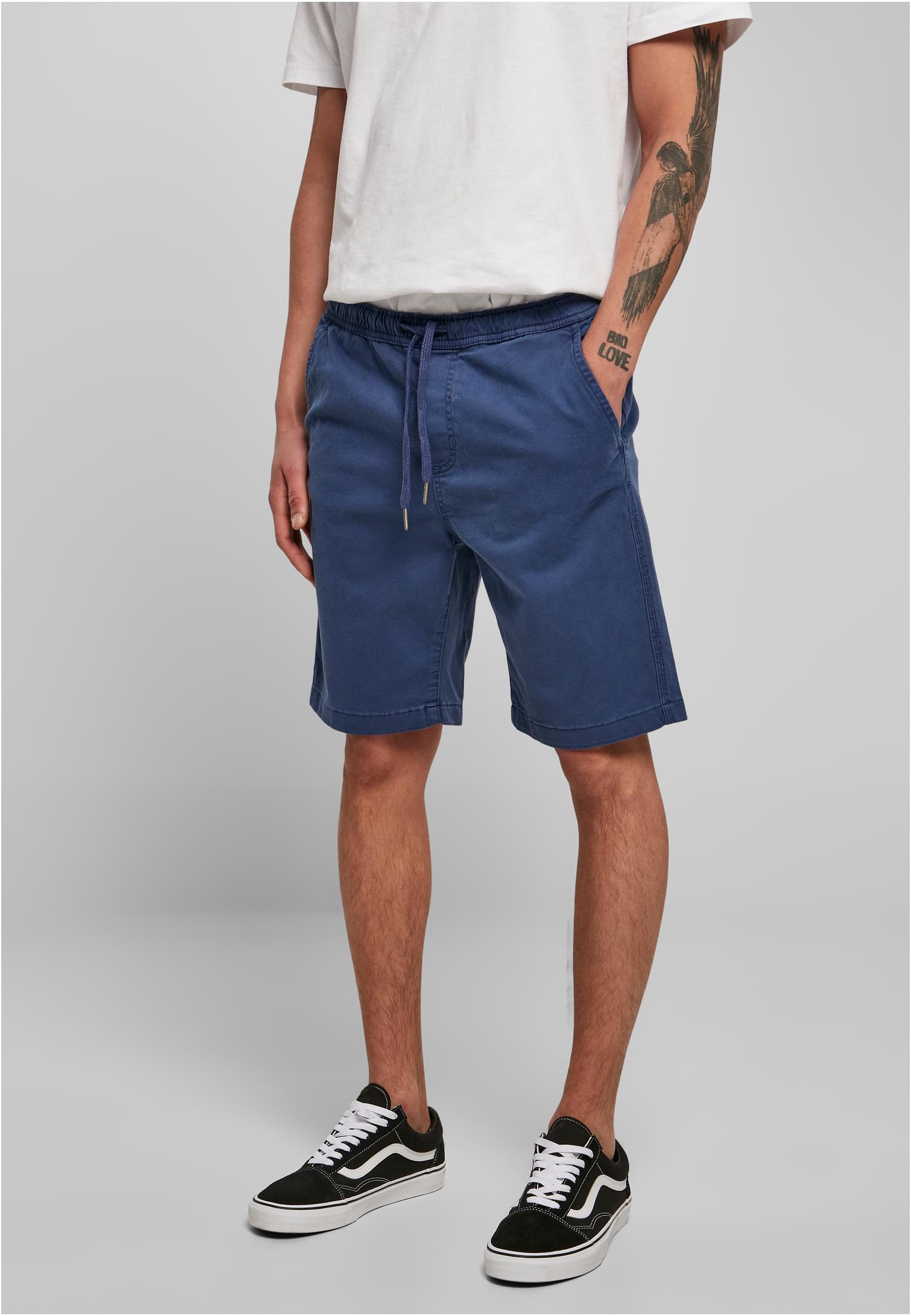 Stretch Twill Joggshorts Tmavěmodré