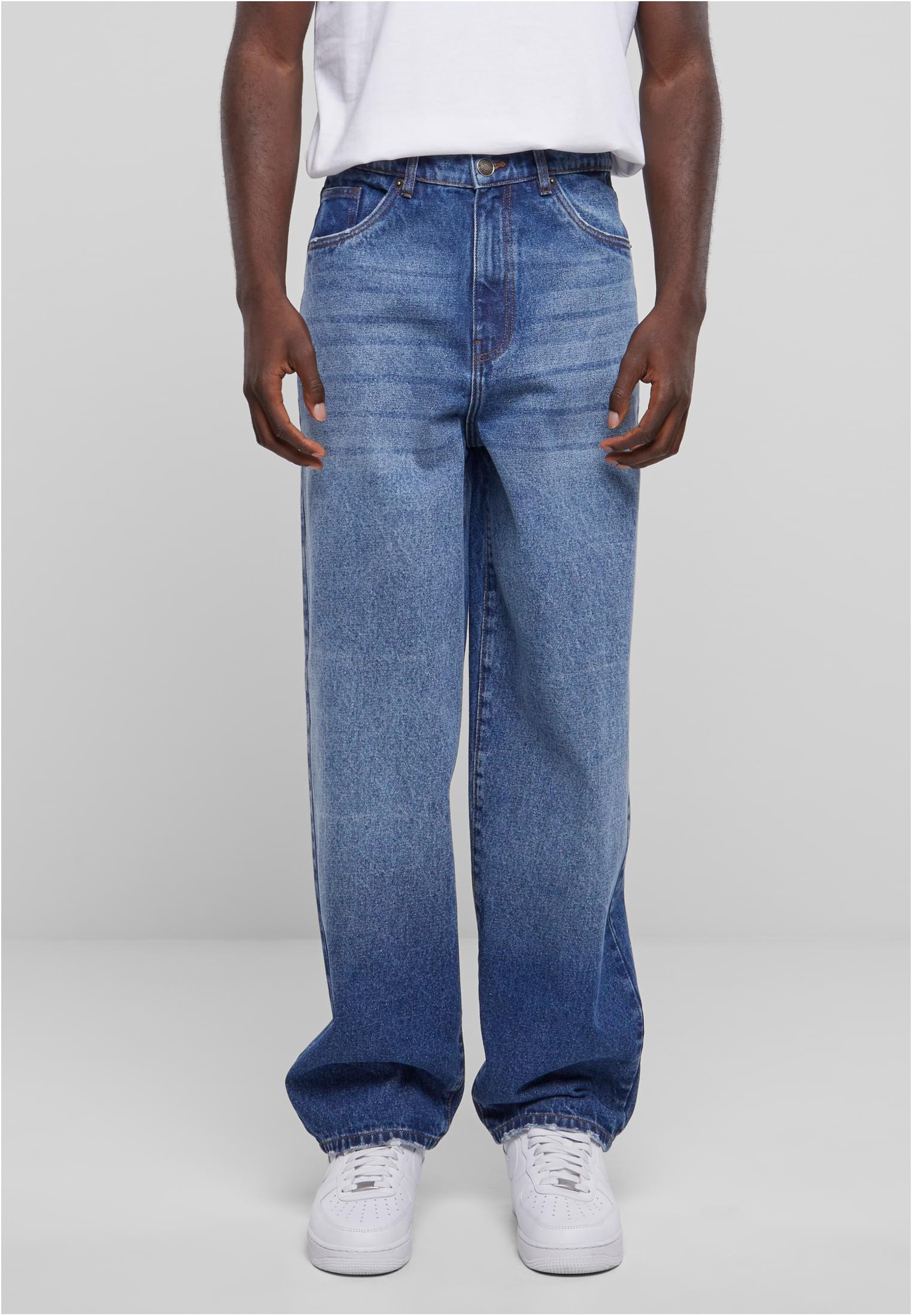 Men&#039;s Baggy Fit Heavy Unce Medium Blue Jeans