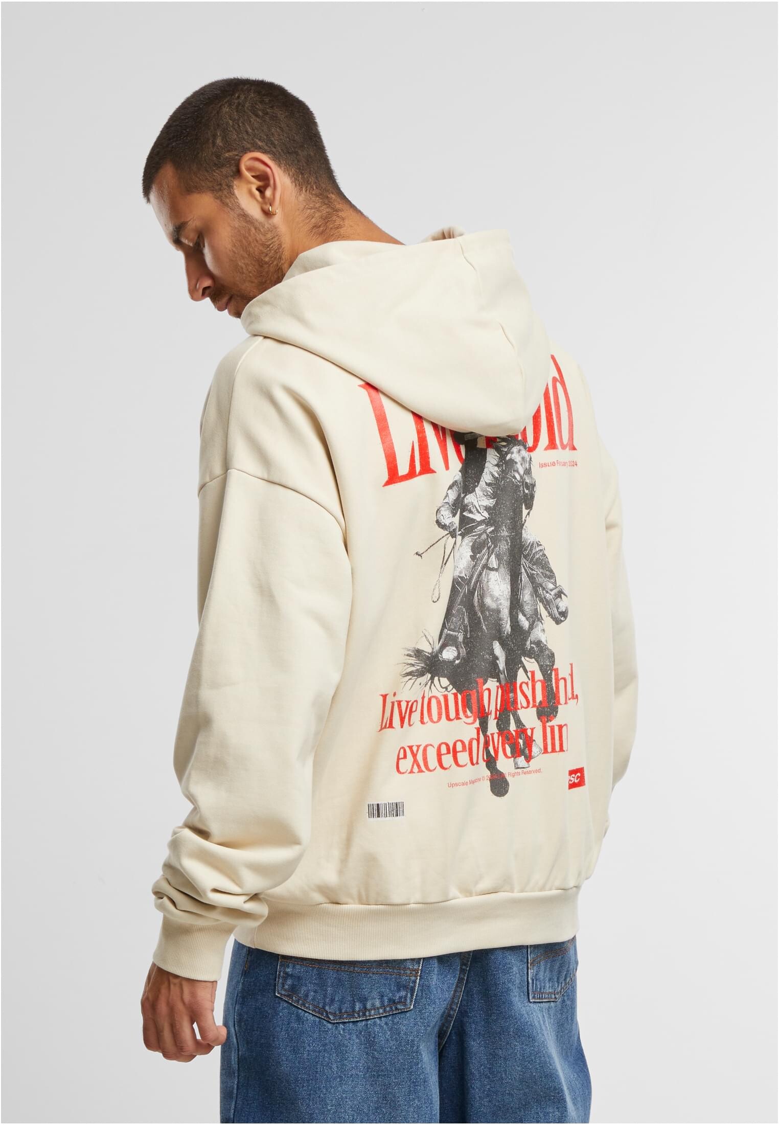 Men&#039;s hoodie Live Bold Oversize Hoody sand