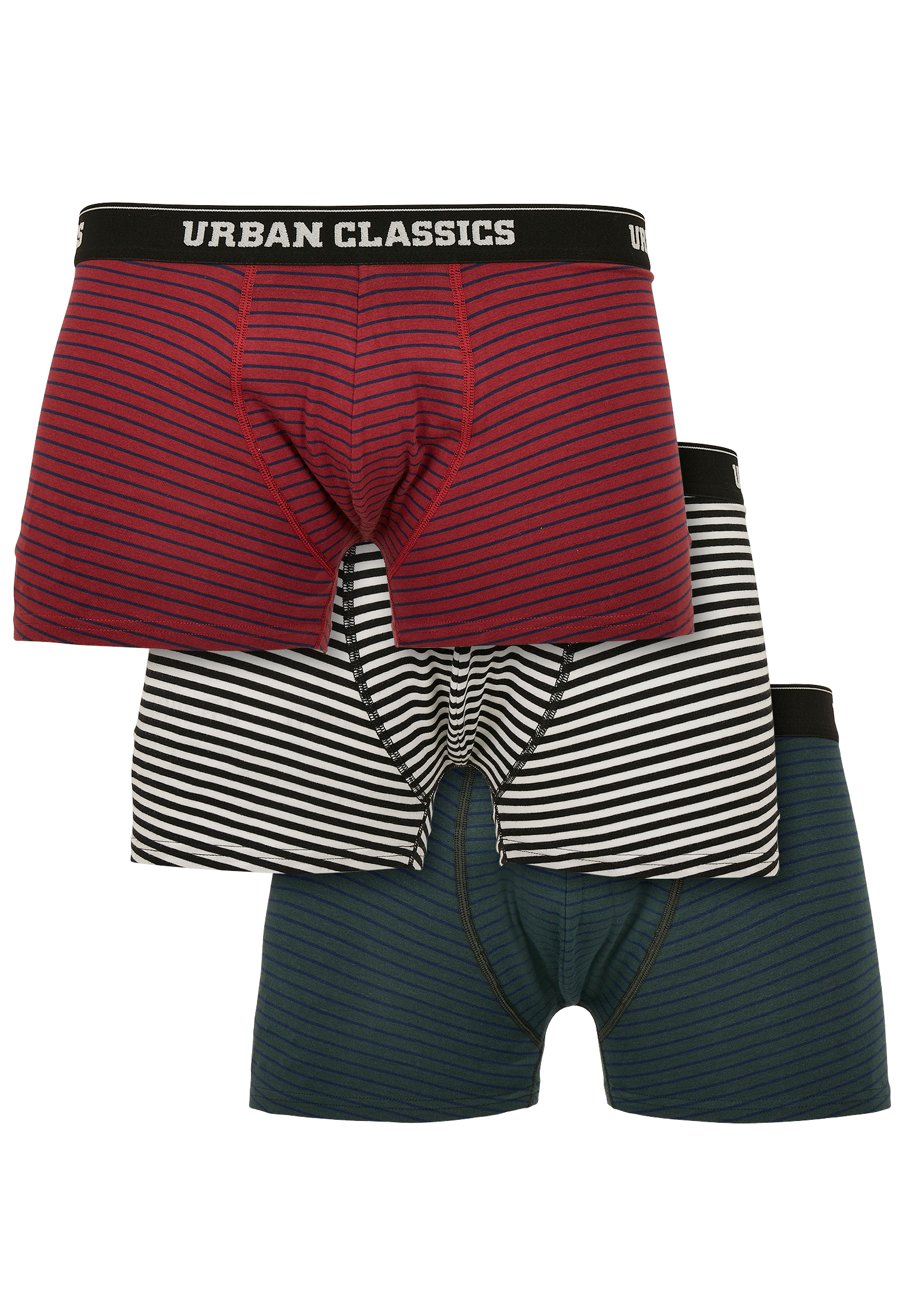 Boxer Shorts 3-pack Btlgrn/dkblu+bur/dkblu+wht/blk