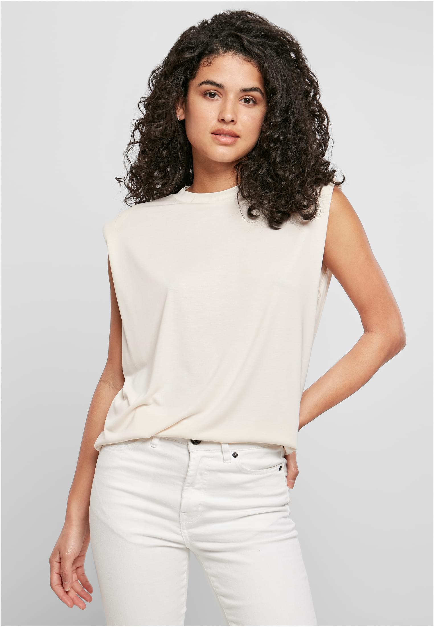 Women's Modal Stuffed White Sand Shoulder