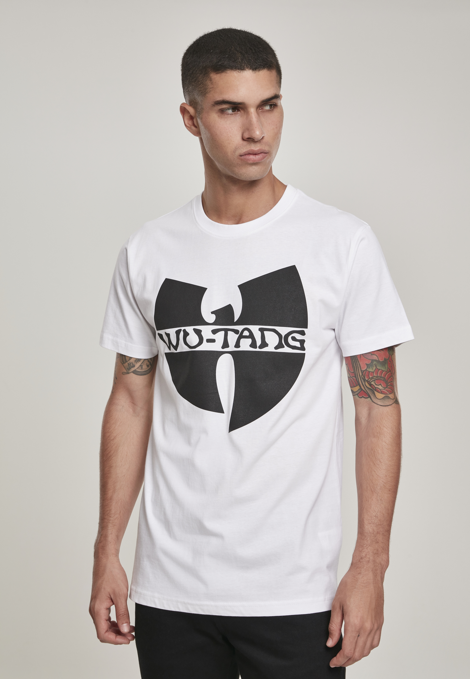 White T-shirt With Wu-Wear Logo