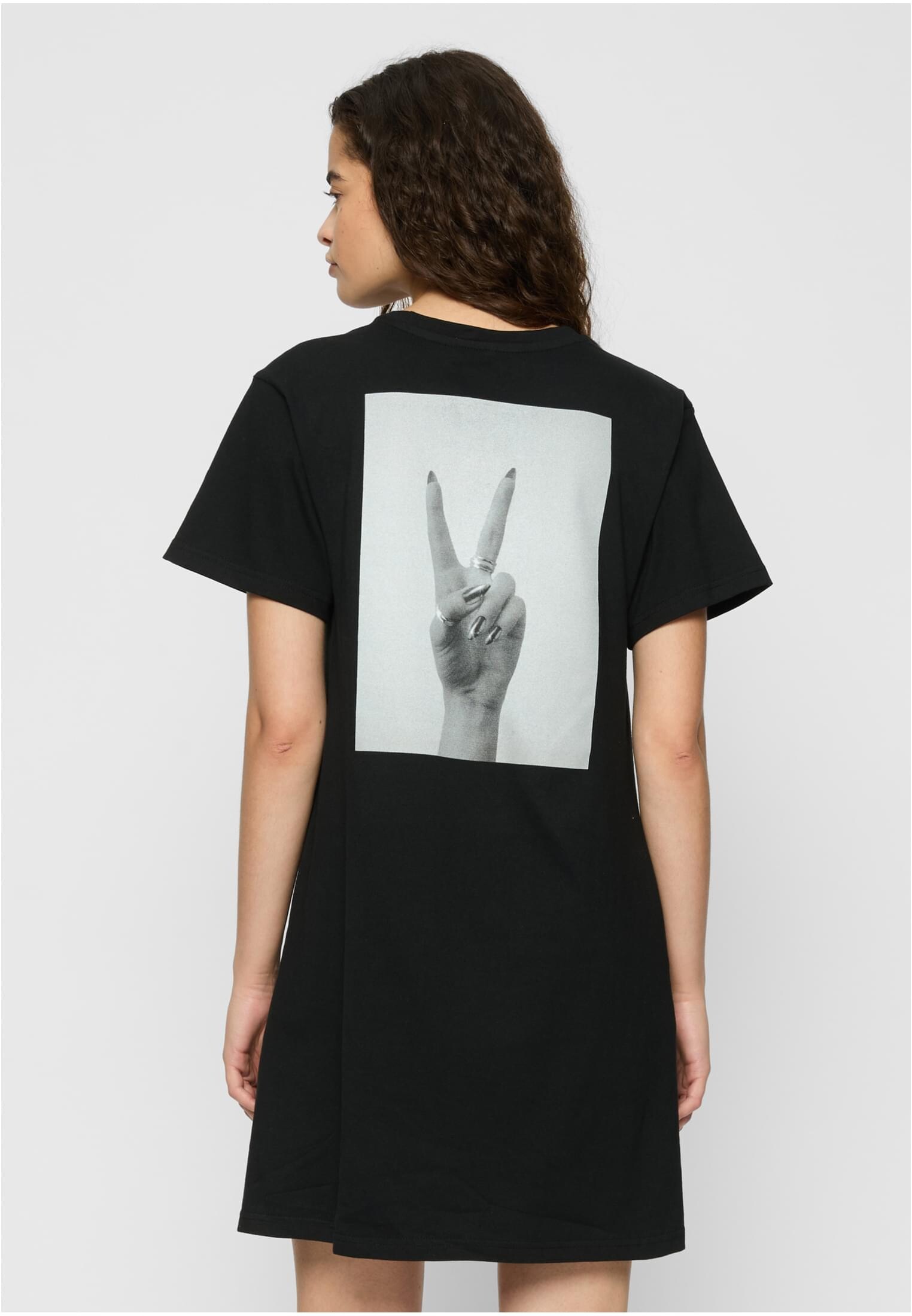 Women's dress Girls Peace Hand black