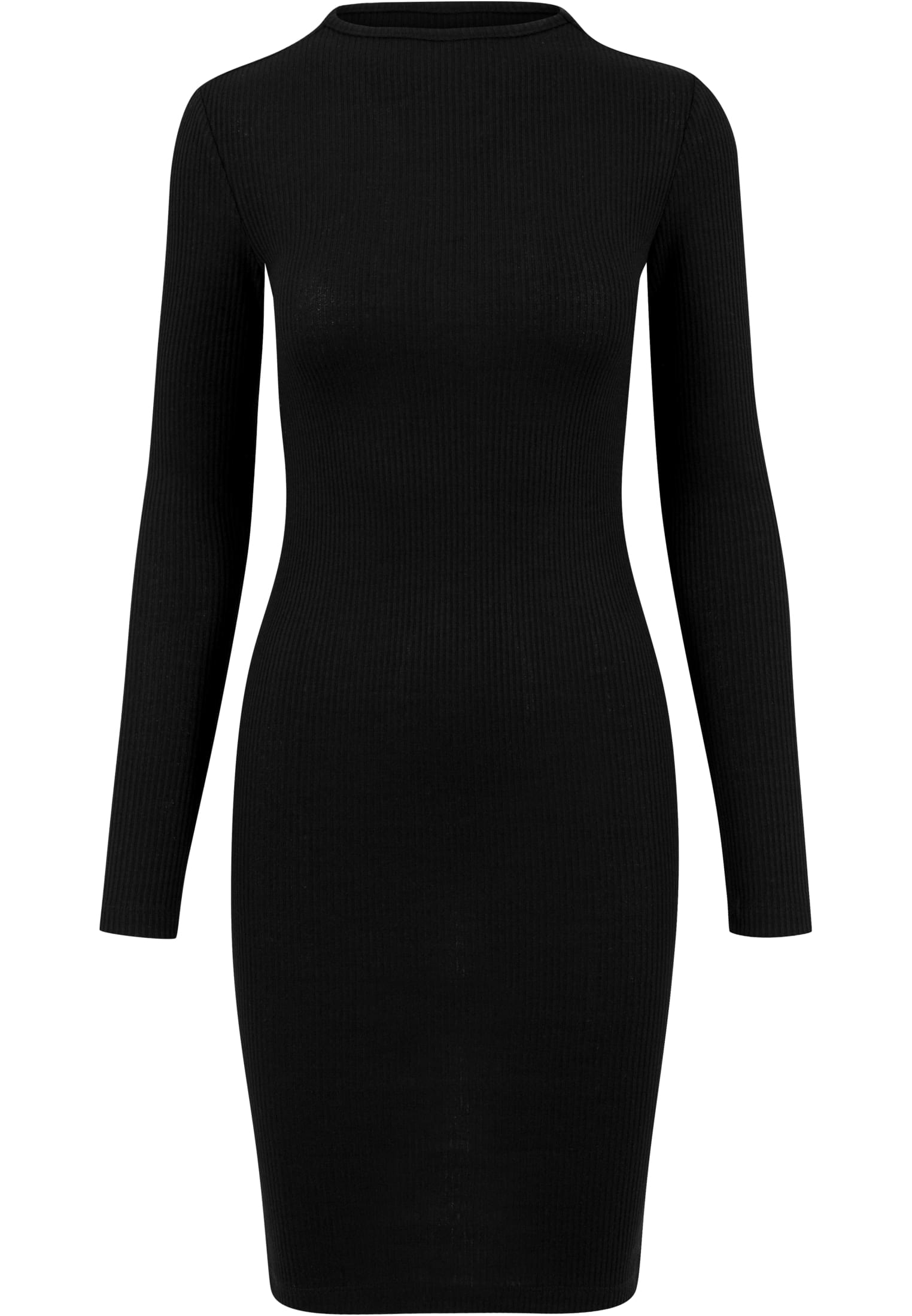 Rochie cu nervuri pentru femei URBAN CLASSICS - negru
