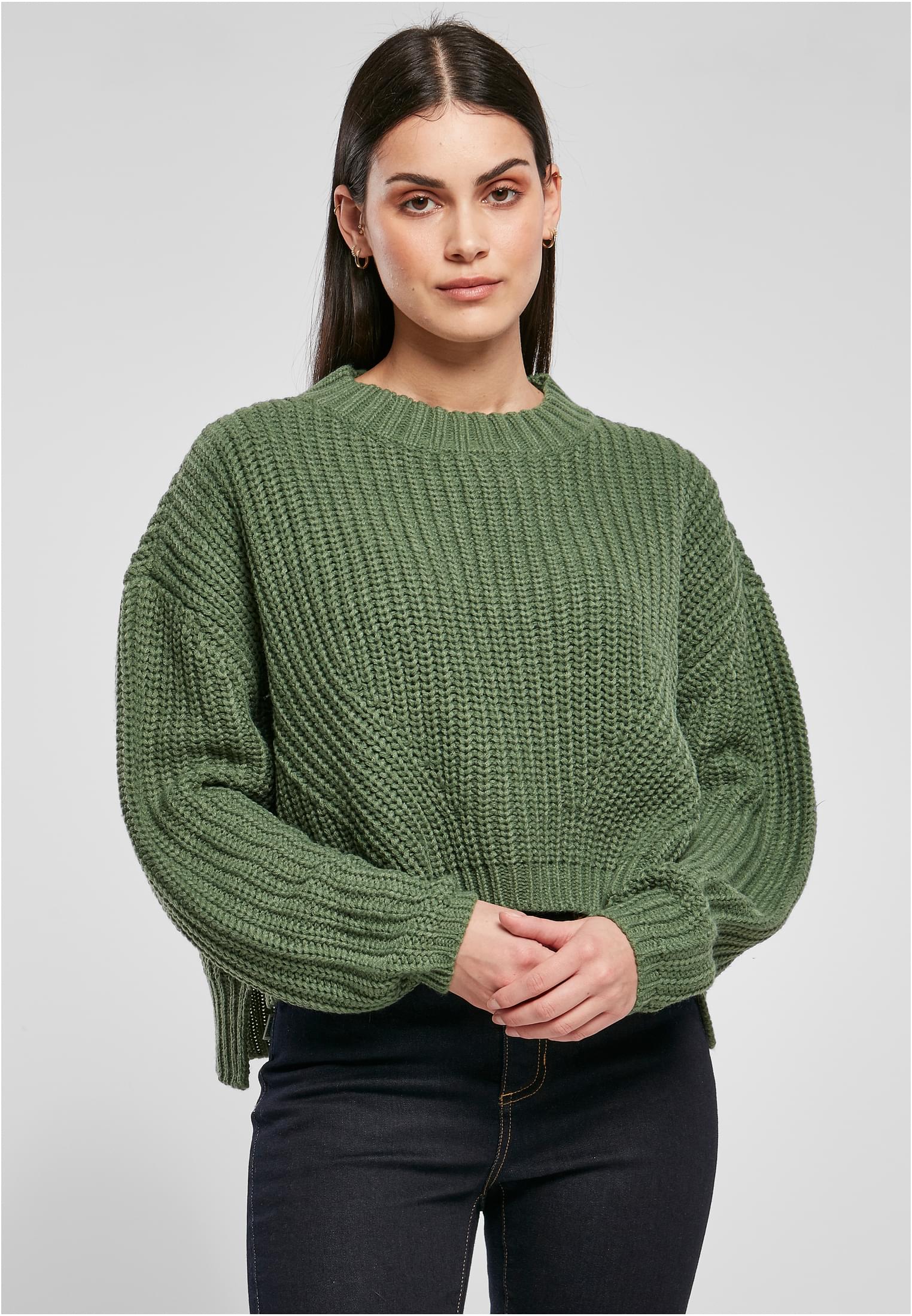 Womens wide oversize sweater sage
