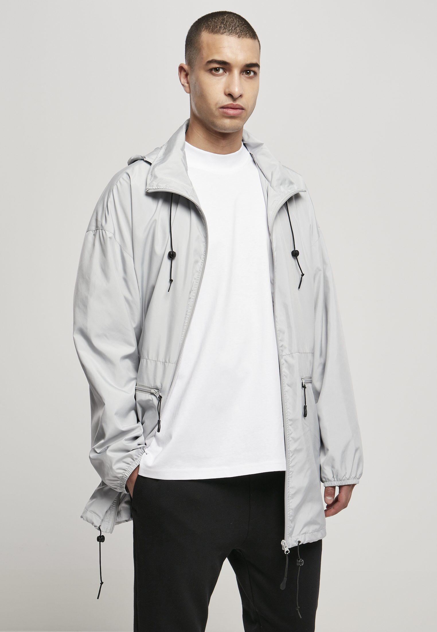 Oversized Track Jacket Lightasphalt