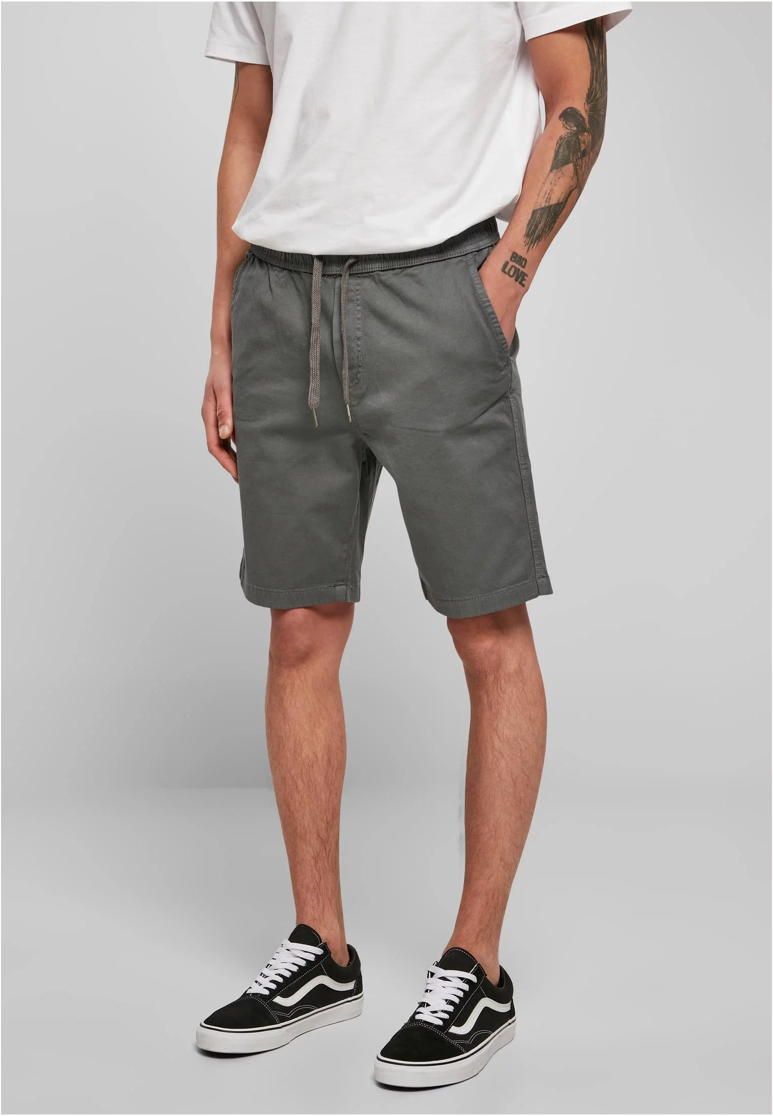 Stretch Twill Joggshorts Lightasphalt