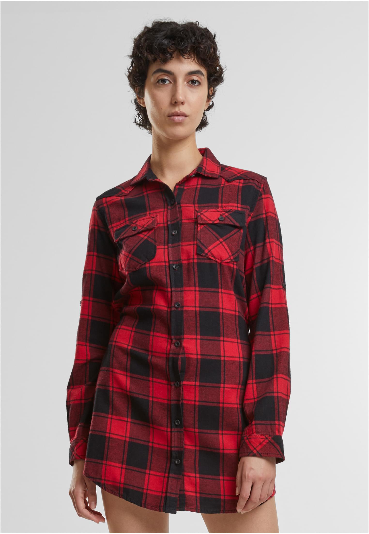Women's long shirt Lucy red/black