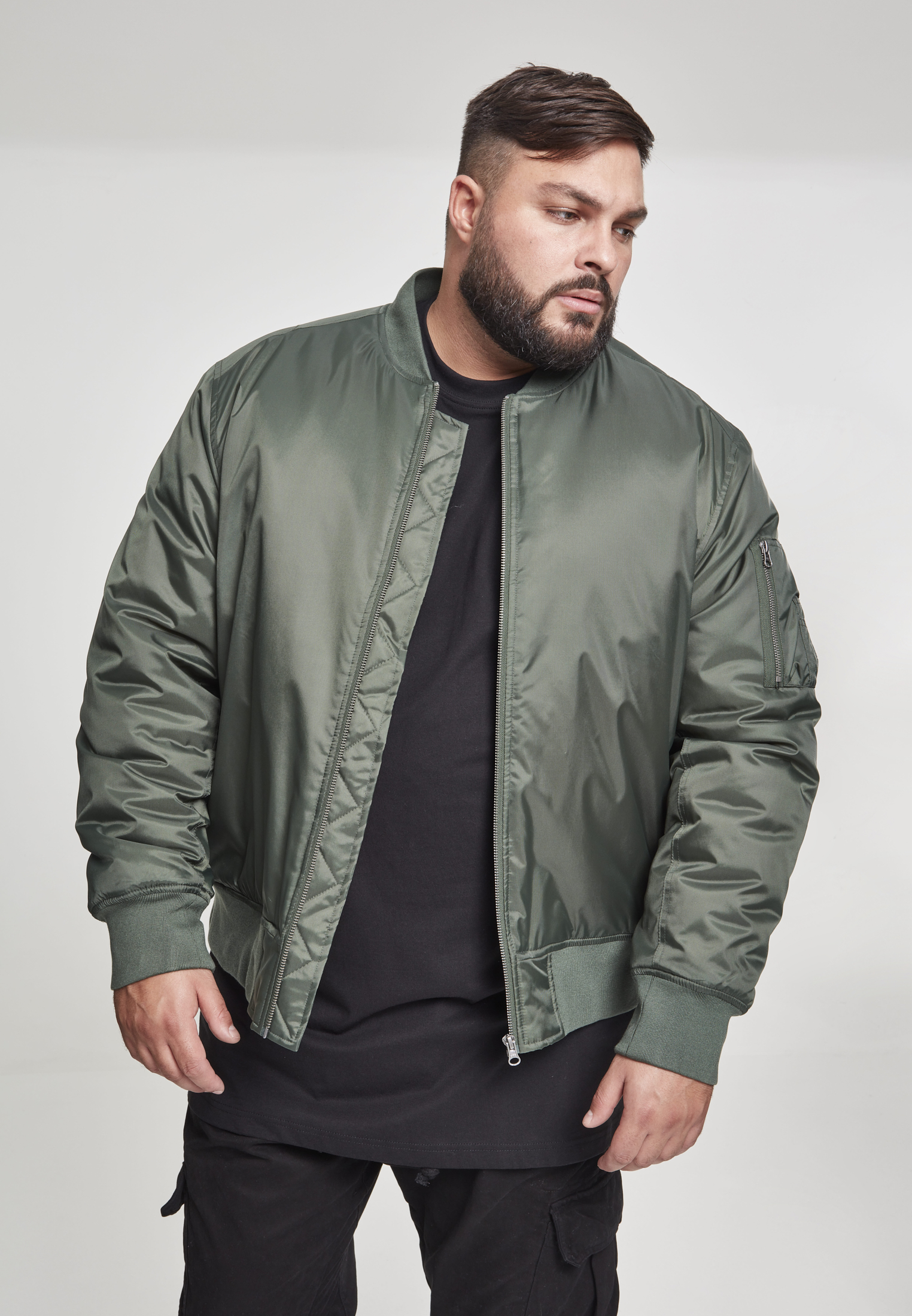 Basic Bomber Jacket Olive