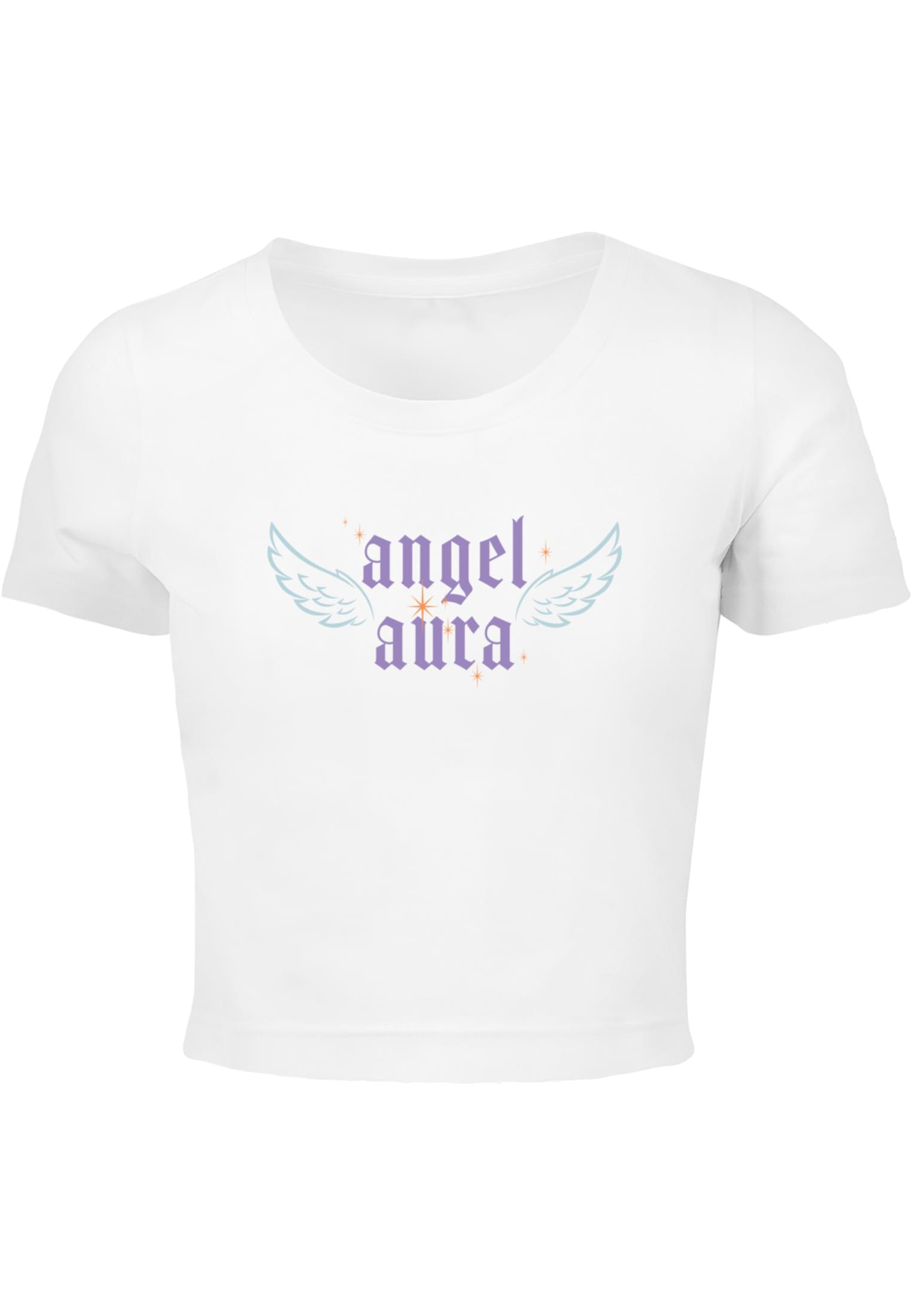 Womens short T-shirt Angel Aura white