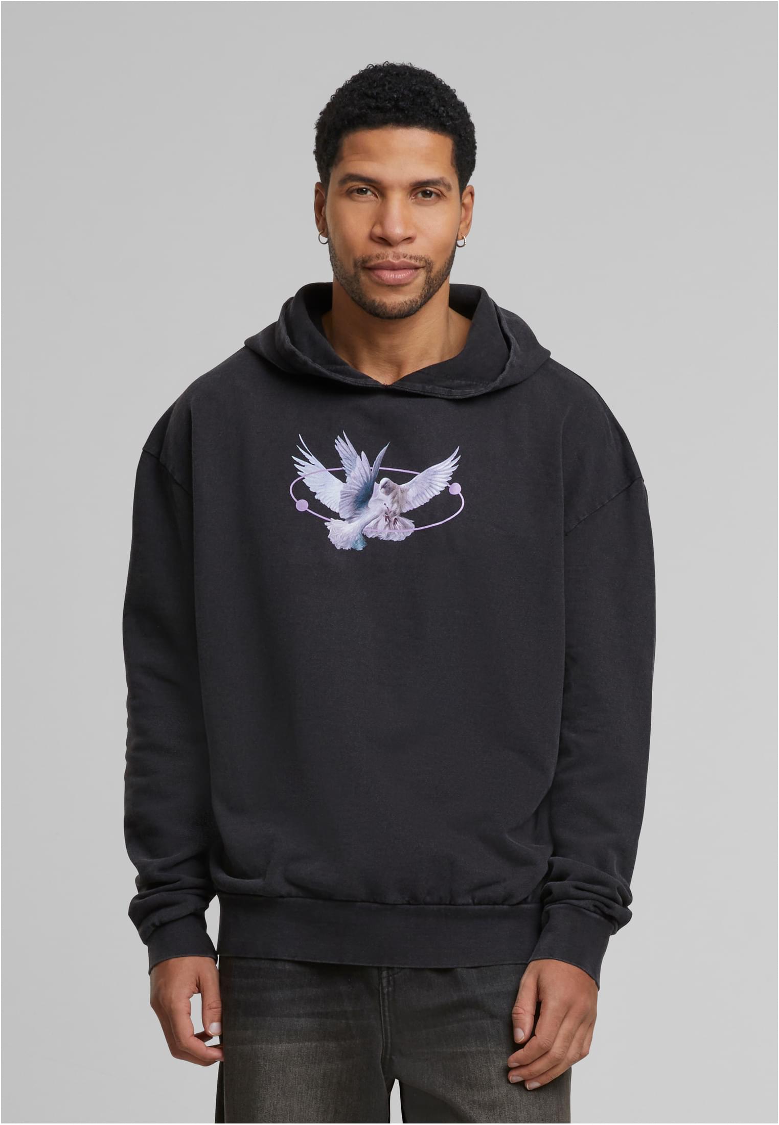 Vive la Liberte Oversize Acid Black Hooded