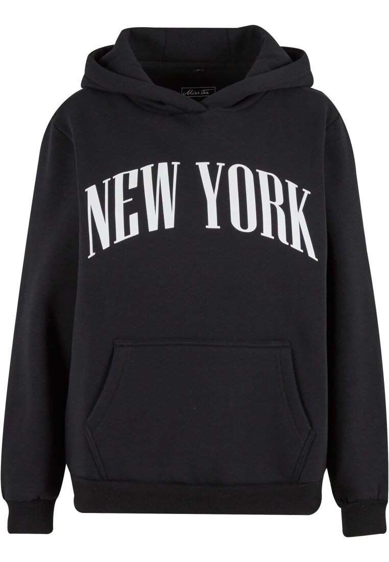 Women's Black Furry Hoodie New York