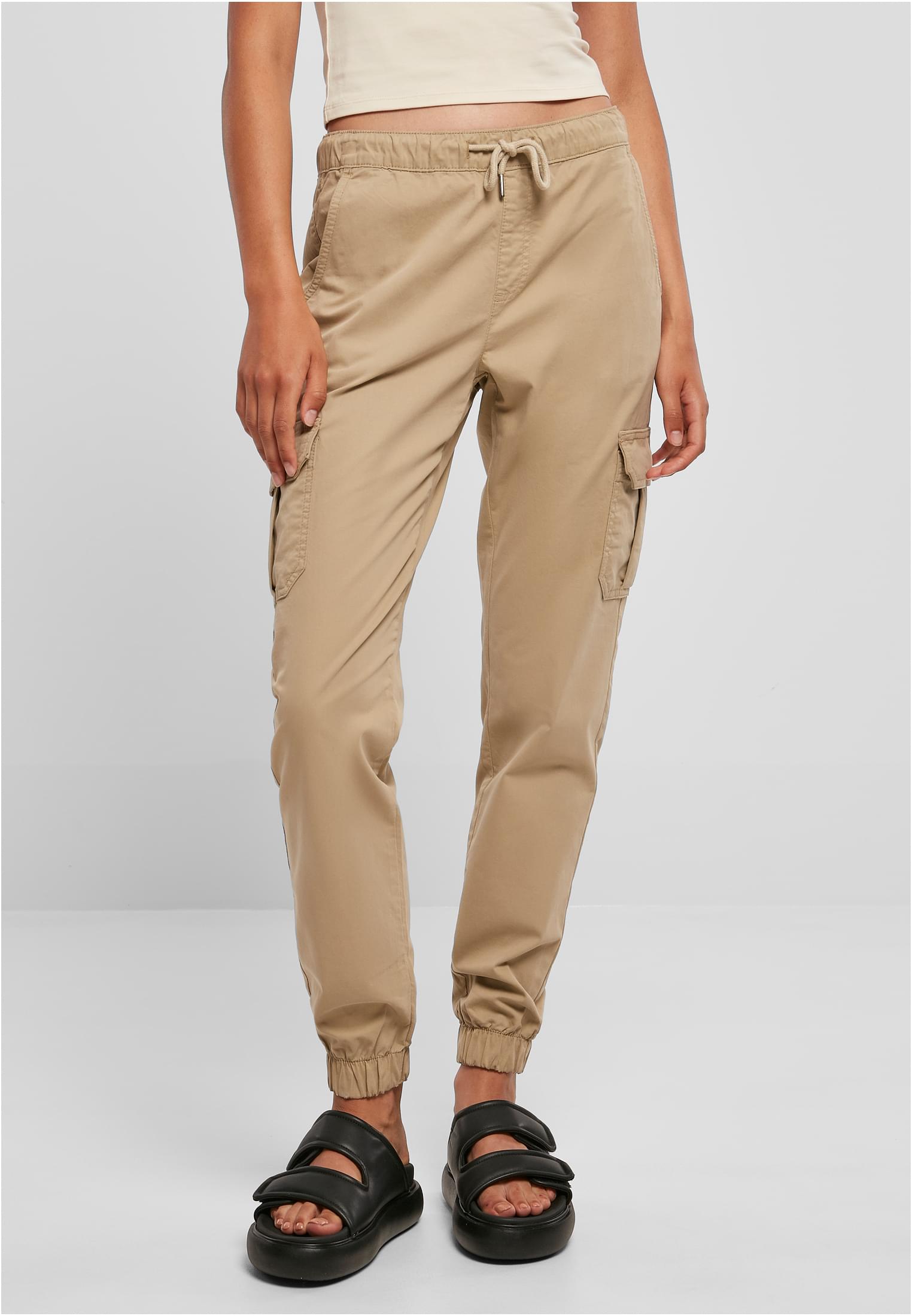 Womens High Waisted Cargo Tracksuit Pants Unionbeige