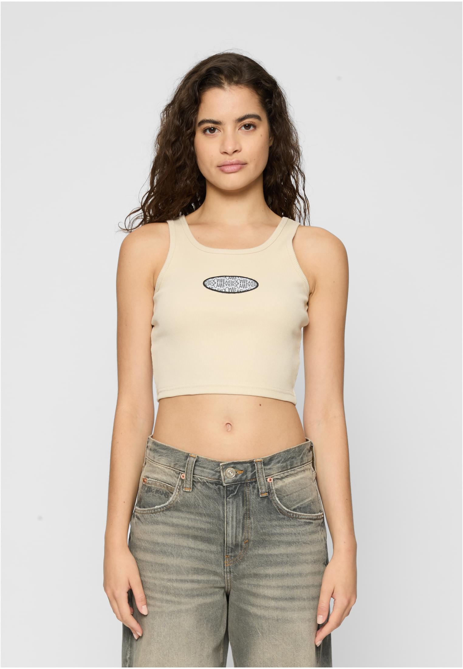 Women's Top Cropped Beige