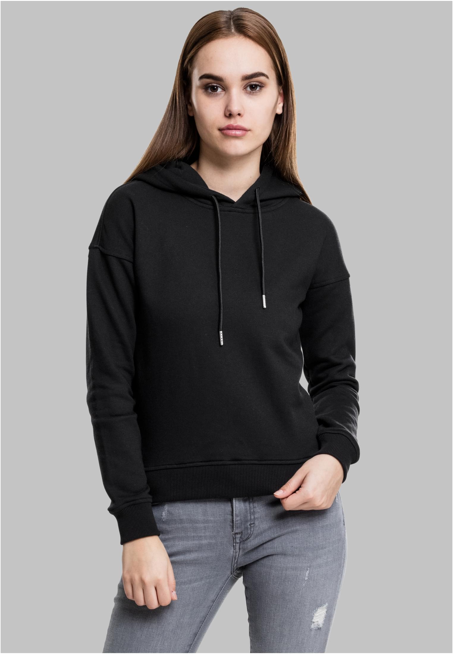 Women&#039;s black hooded jacket