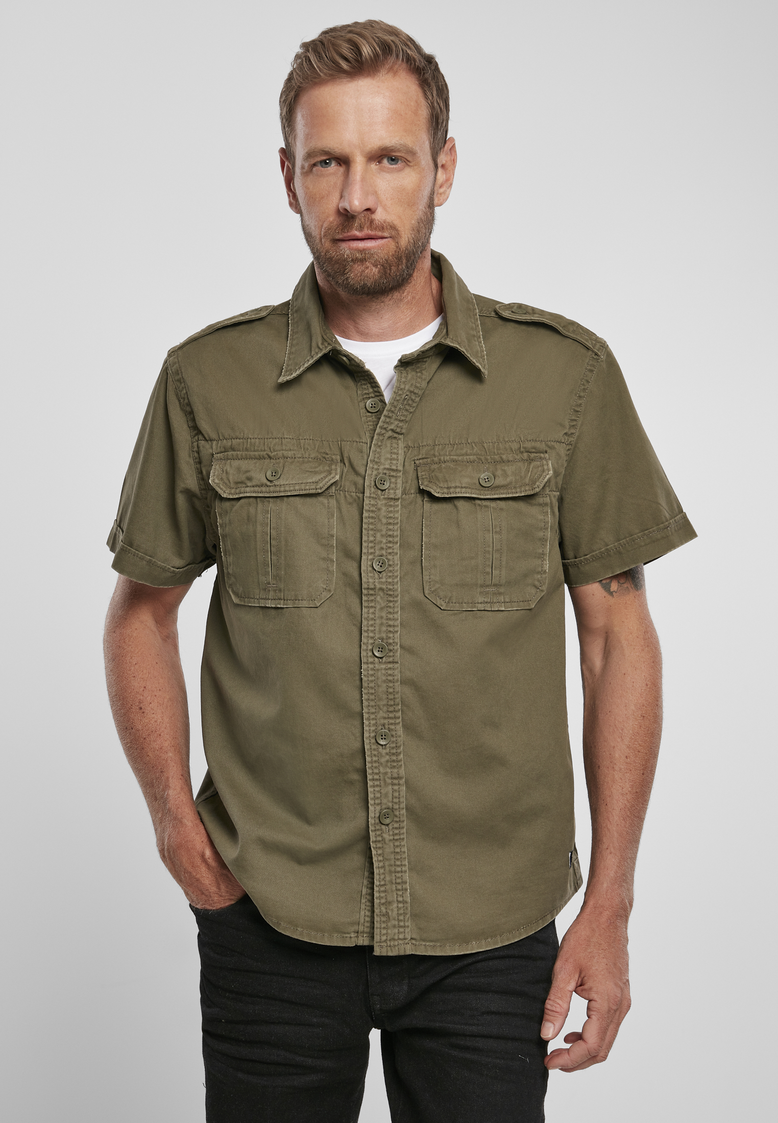 Vintage Short Sleeve Shirt Olive