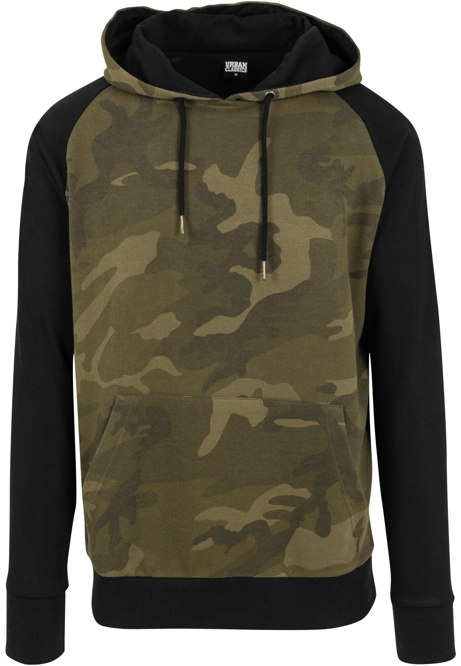 Camo Contrast Raglan Hoody olive camo/blk