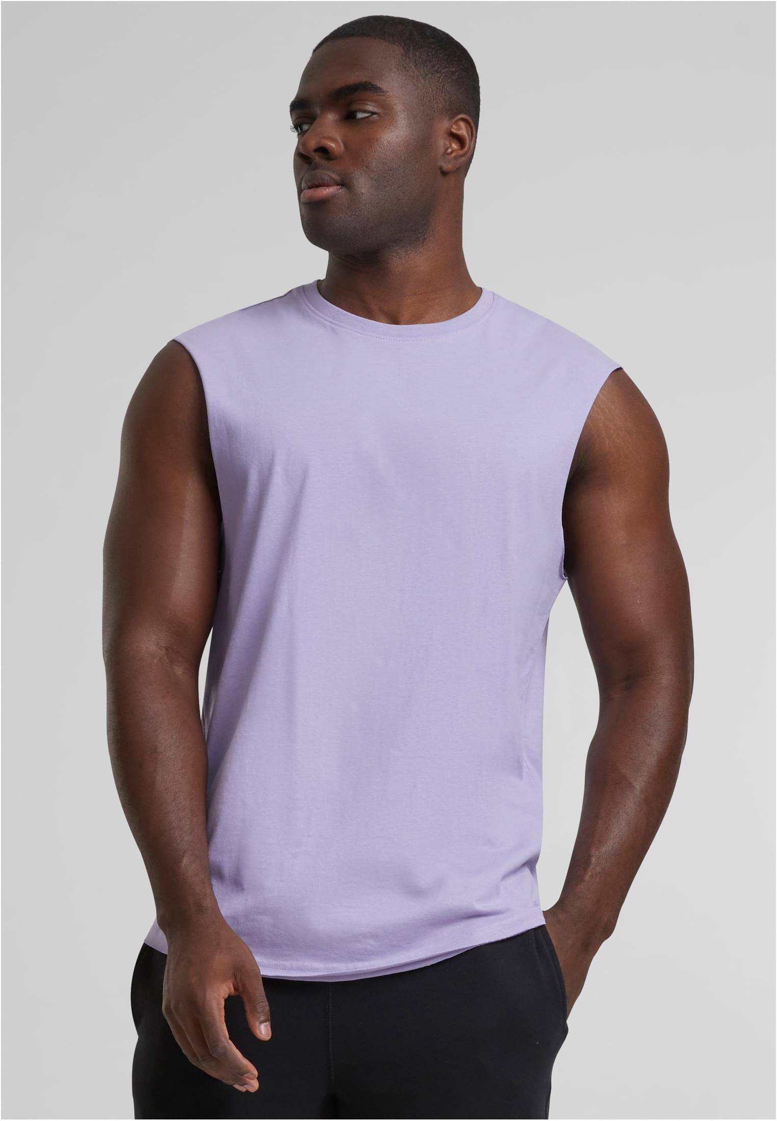 Men's Open Edge Sleeveless Tee Tank Top - lilac