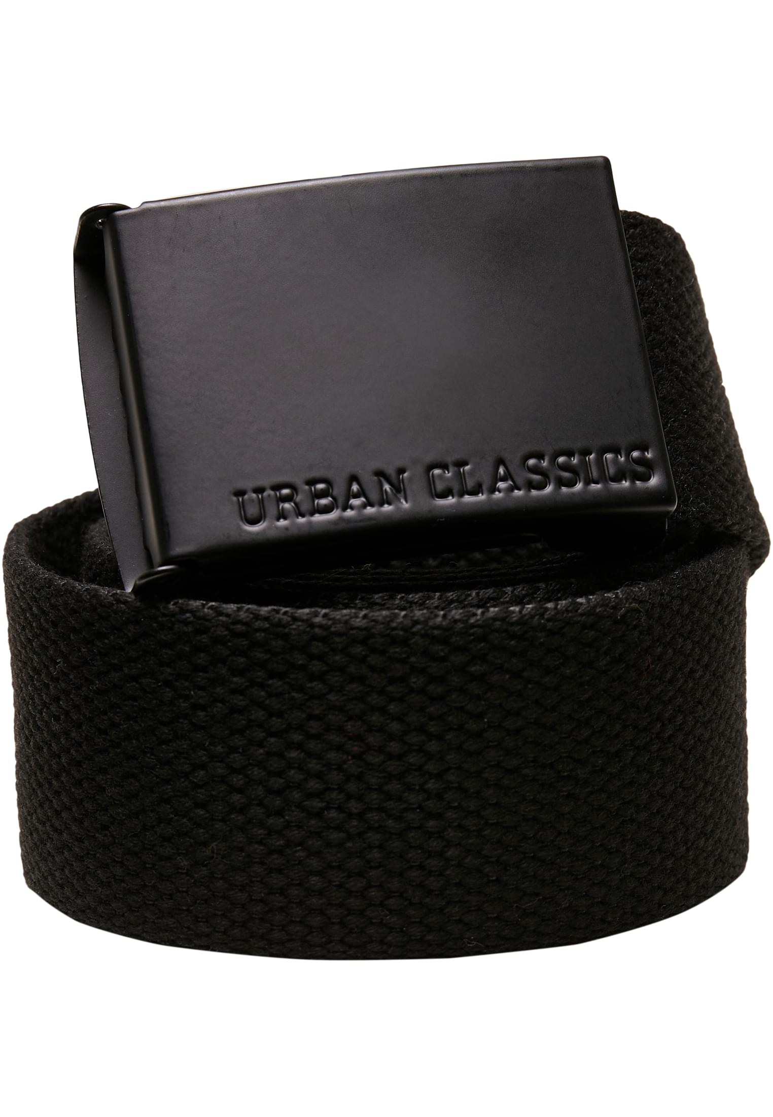 Colorful canvas belt with buckle black