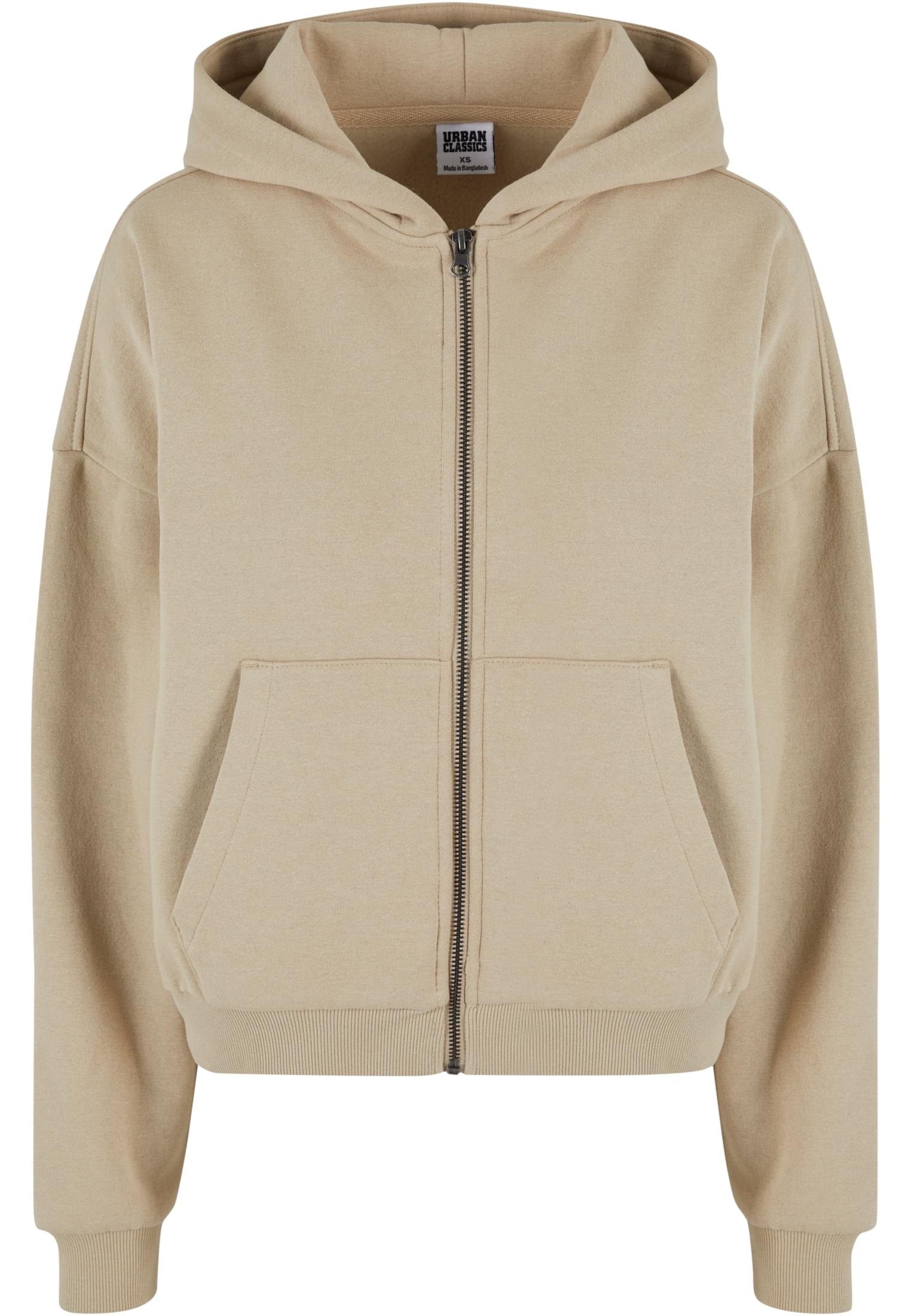 Women&#039;s Boxy Zip Hoody - Beige