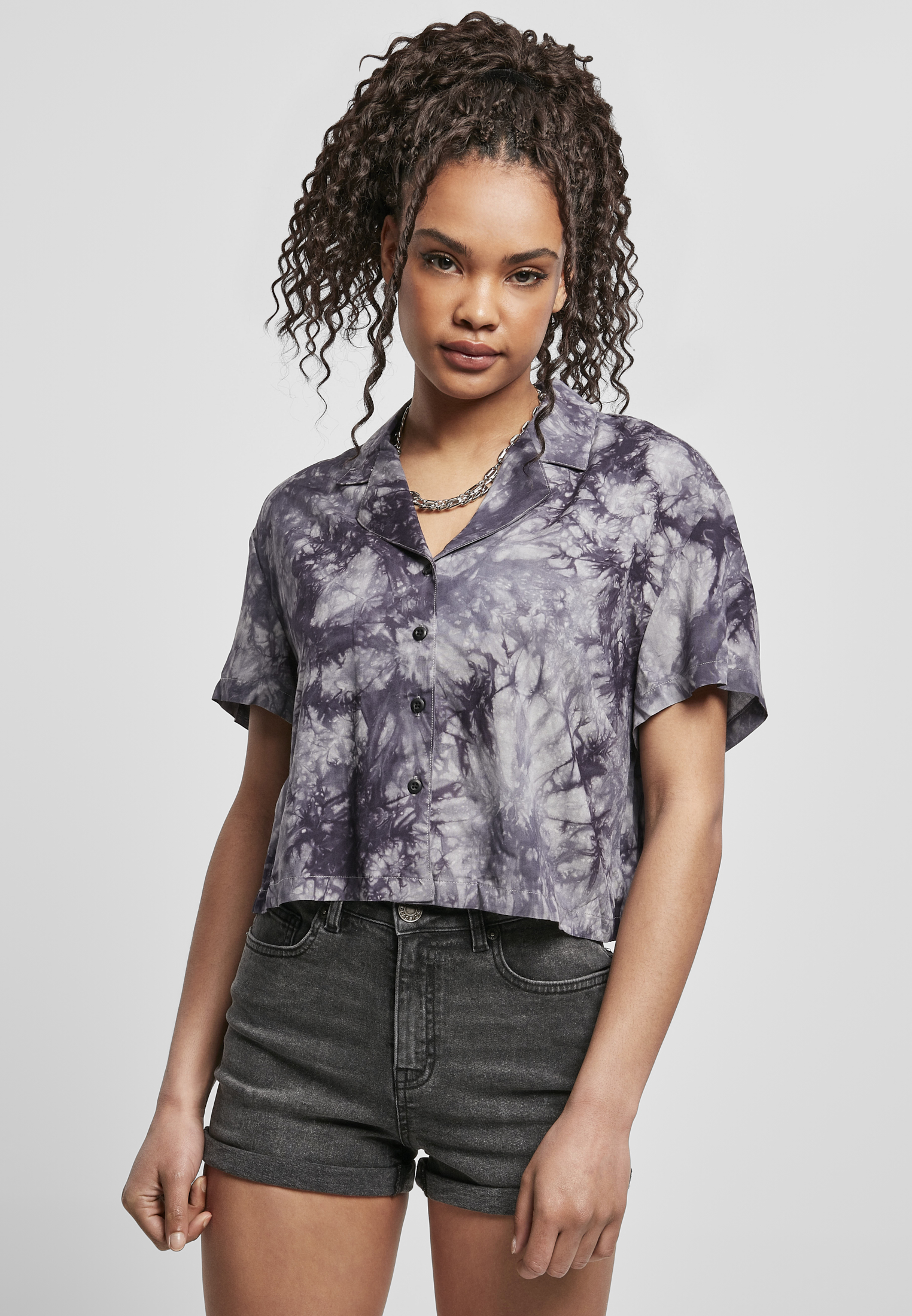 Women's Viscose Tie Shirt Dye Resort Dark