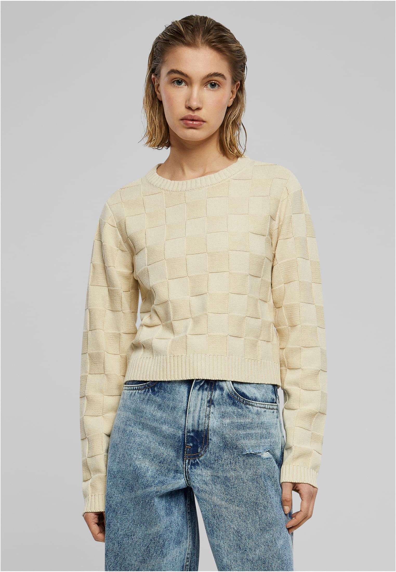 Women&#039;s sweater Check Knit sand