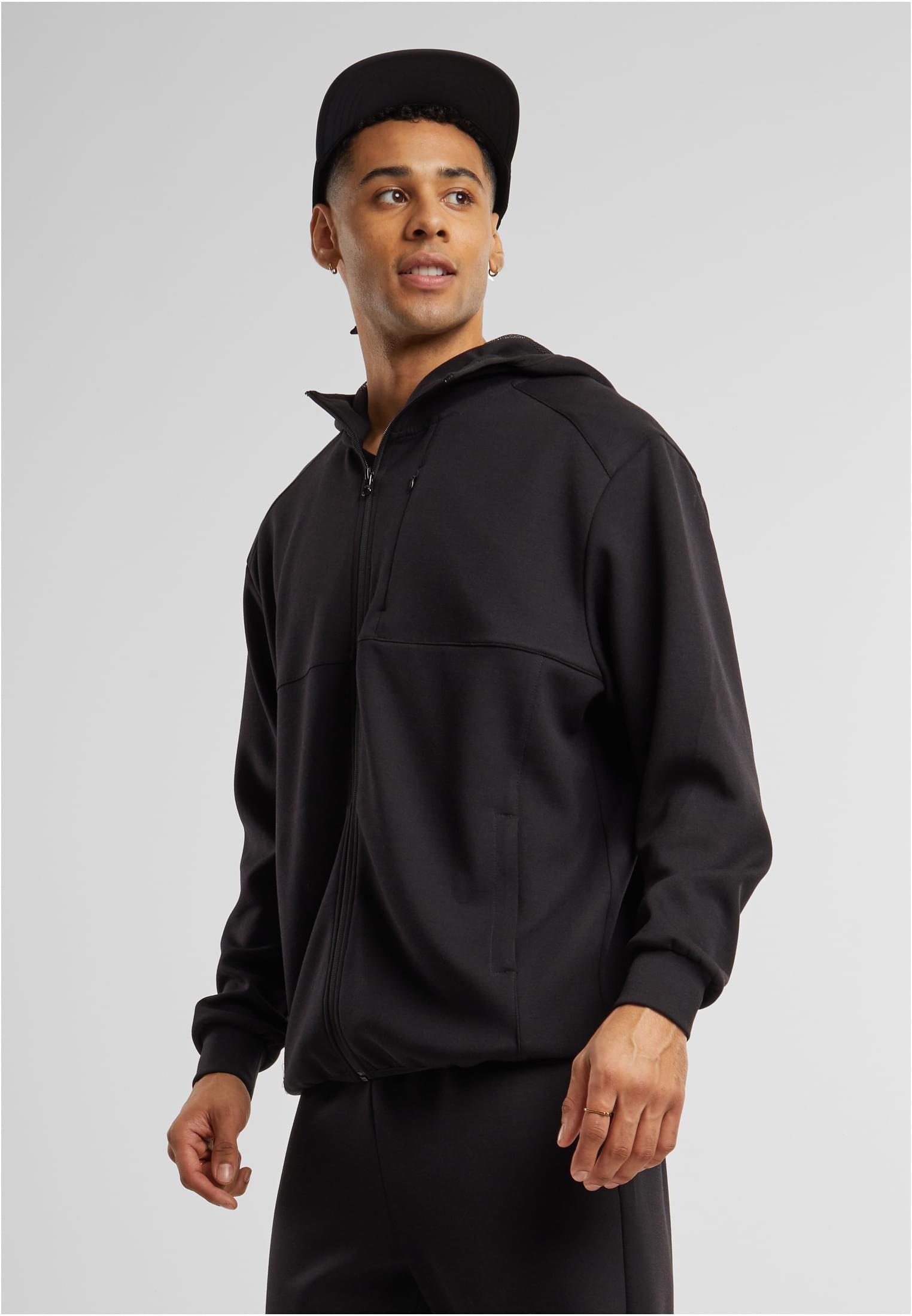 Scuba Zip Pocket Hoody black