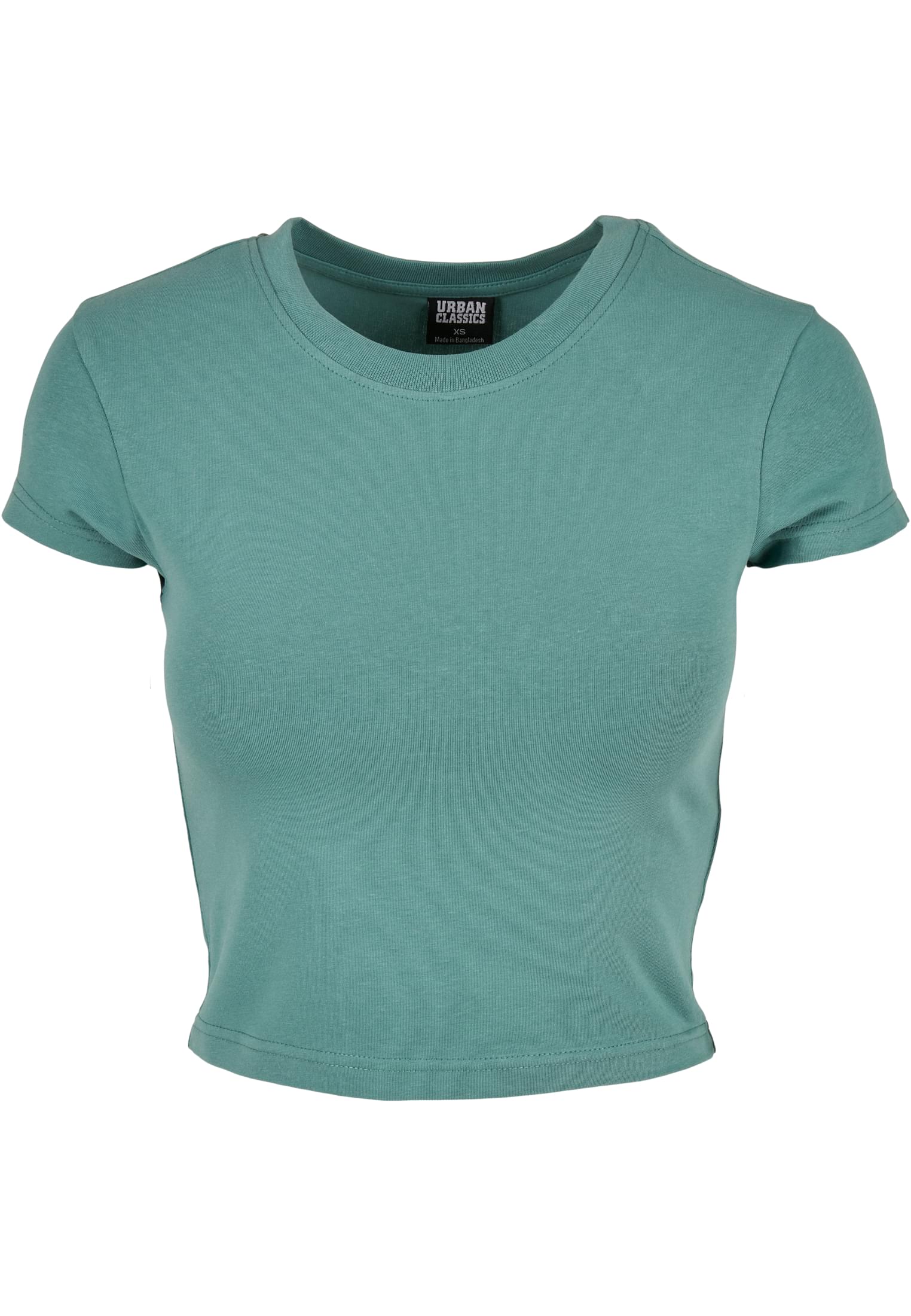 Women's Stretch Cropped Tee Jersey With Pale Leaf