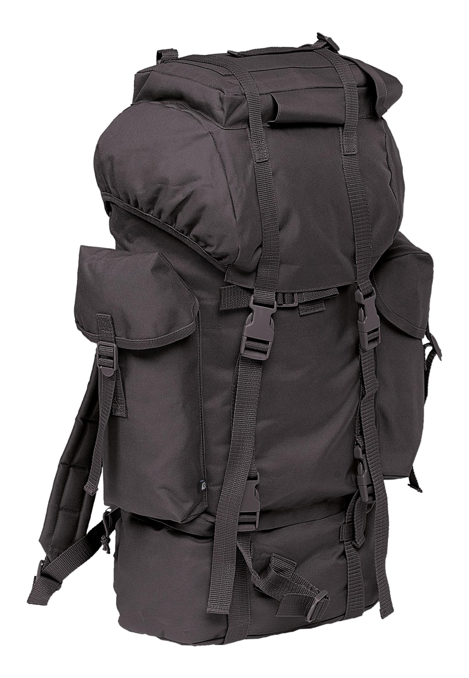 Nylon Military Backpack in Black