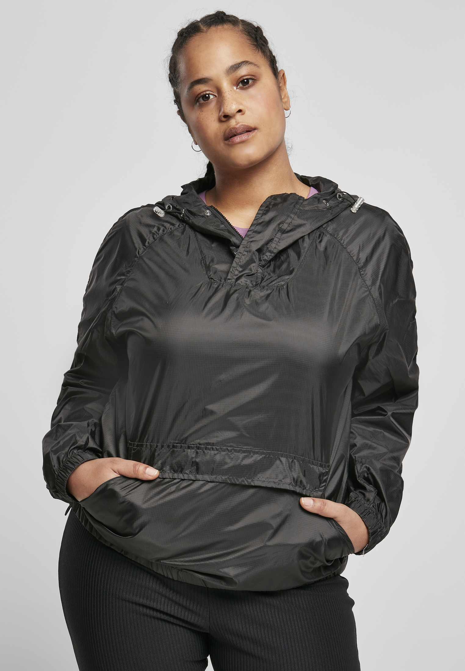 Women's Transparent Light Jacket Black