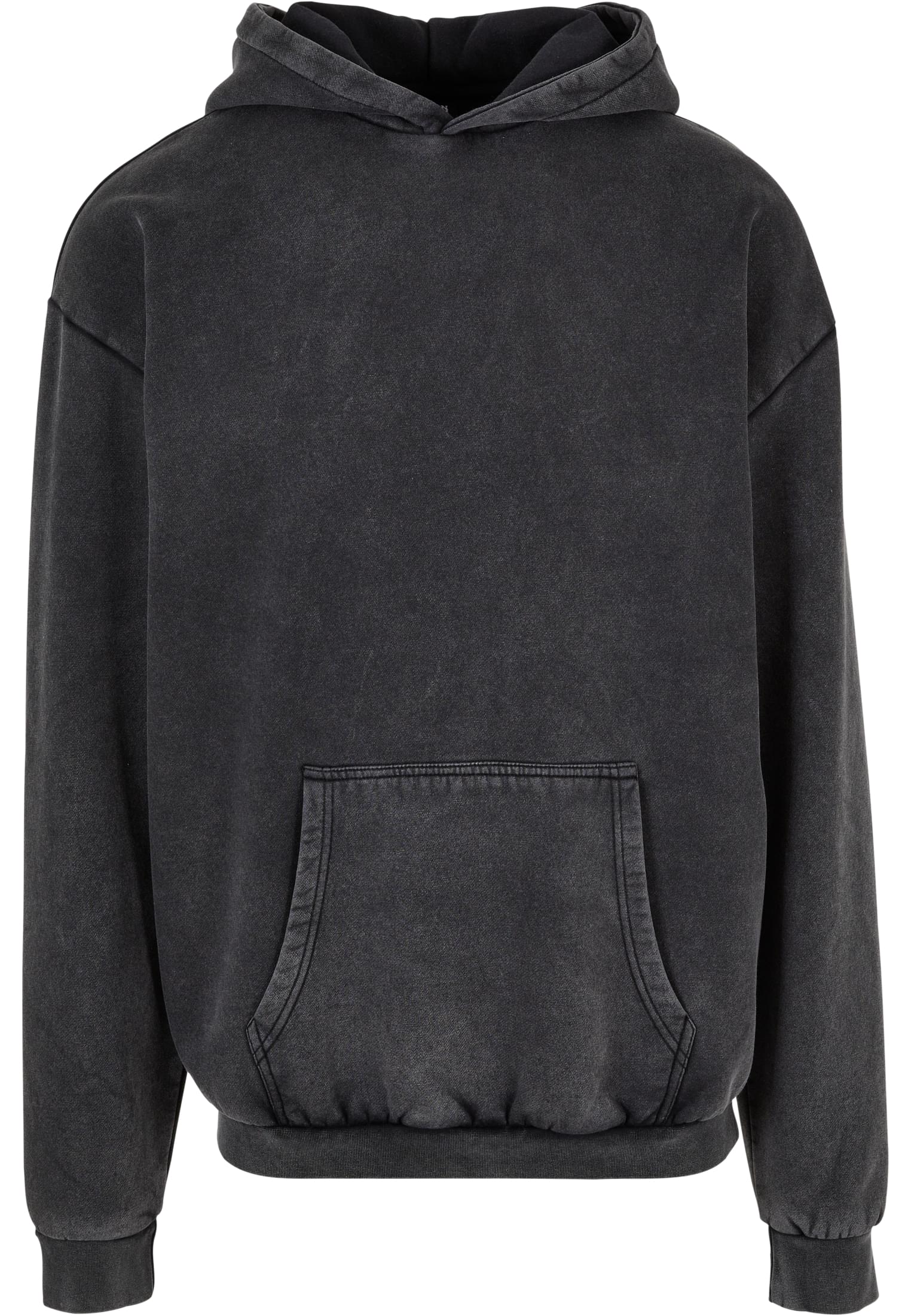 Acid Washed Hoody Black