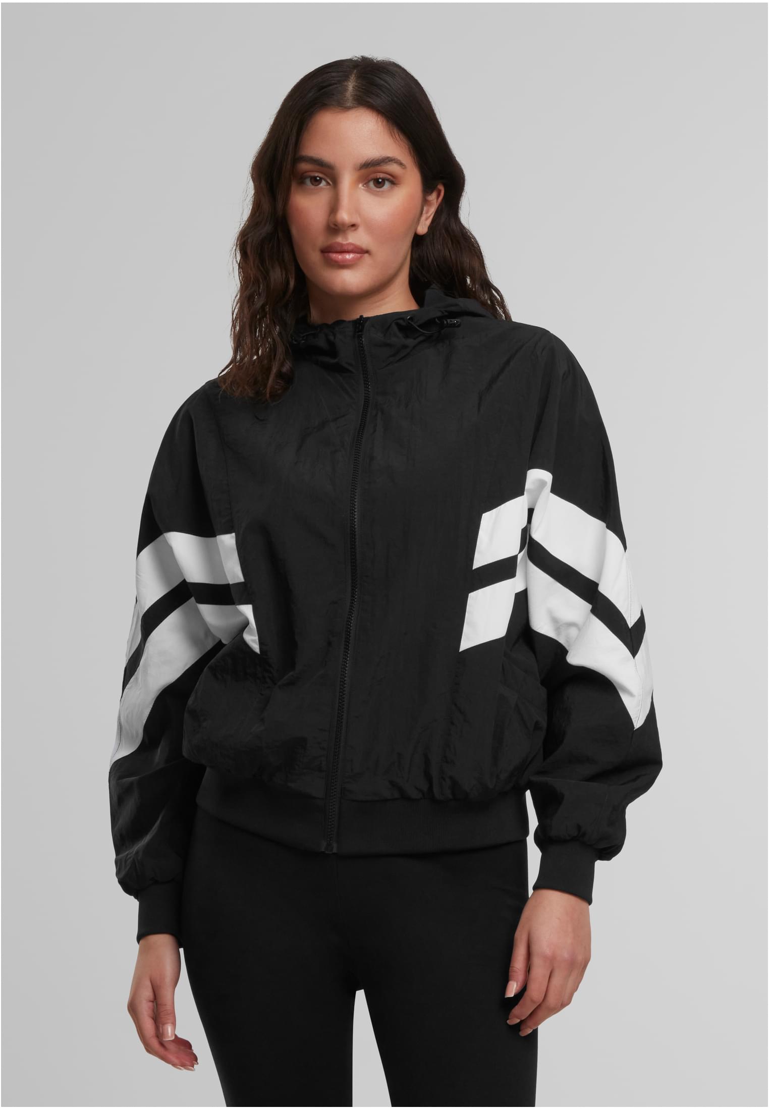 Women's Crinkle Batwing Jacket blk/wht