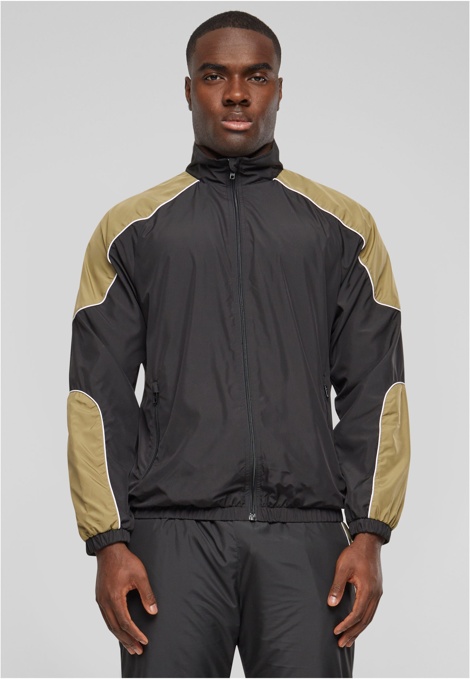 Men&#039;s Piped Track Jacket black