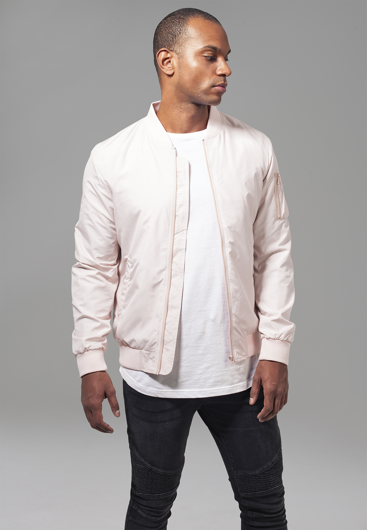 Light Bomber Jacket Light Pink