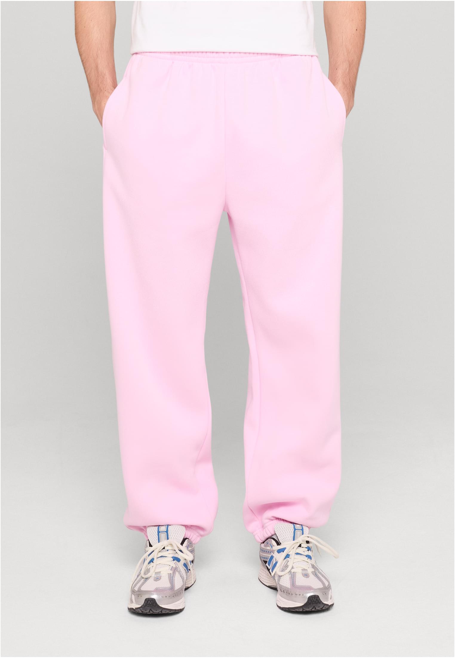 Men's basic sweatpants Fluffy light pink