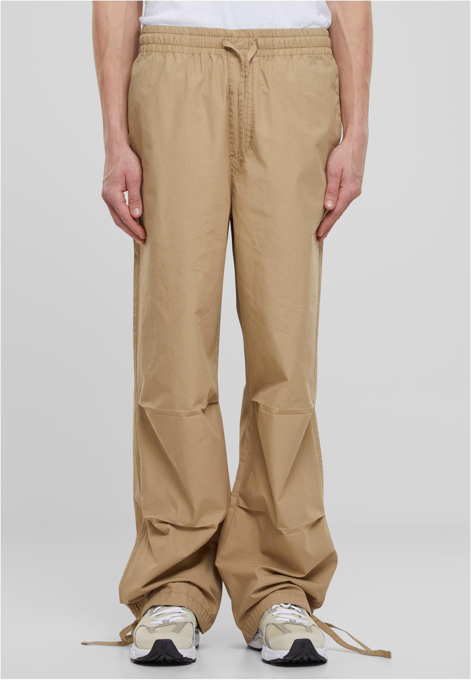 Men&#039;s wide poplin trousers - unionbeige